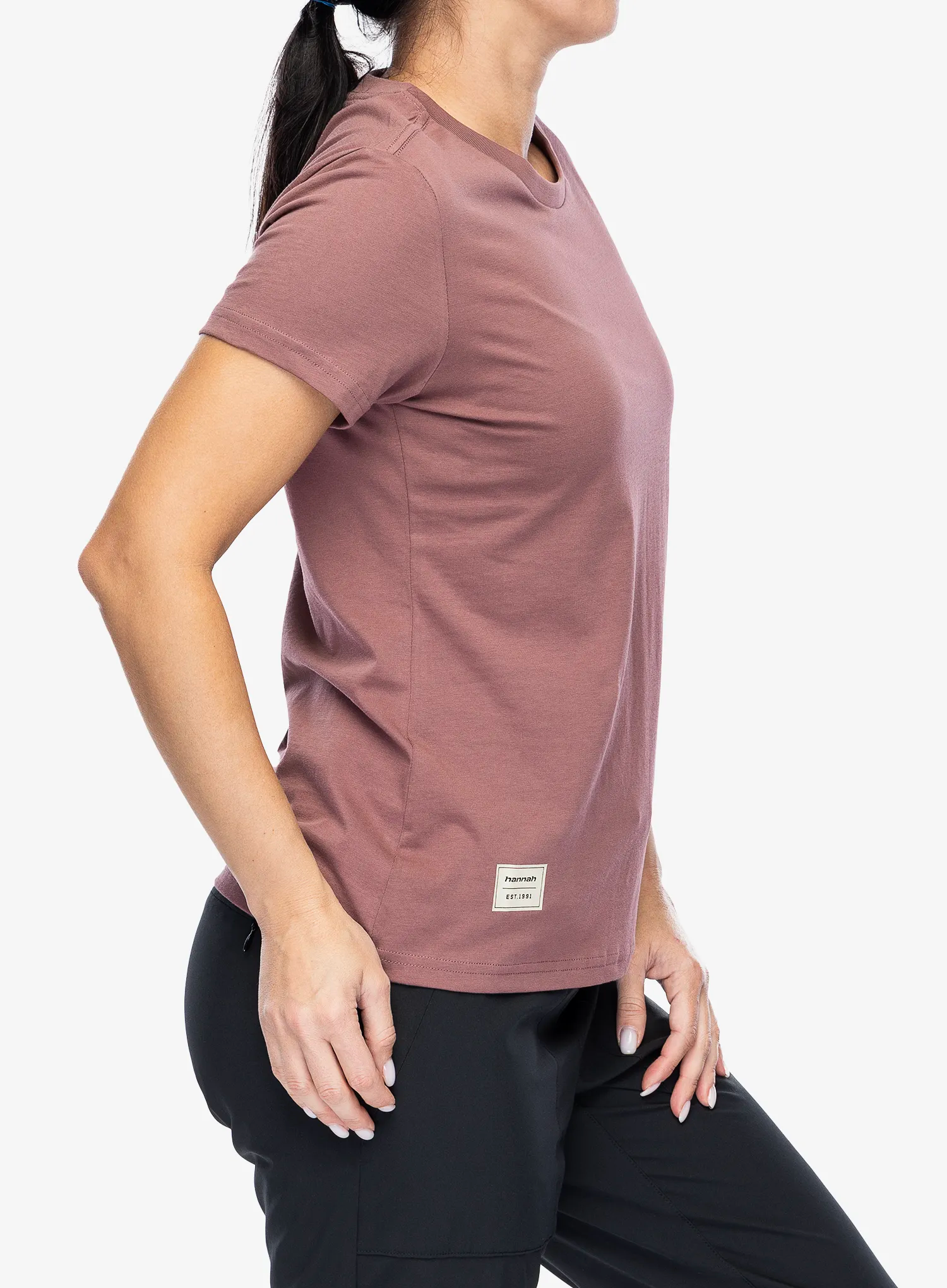 Ženska bombažna majica Hannah Aria II - rose taupe