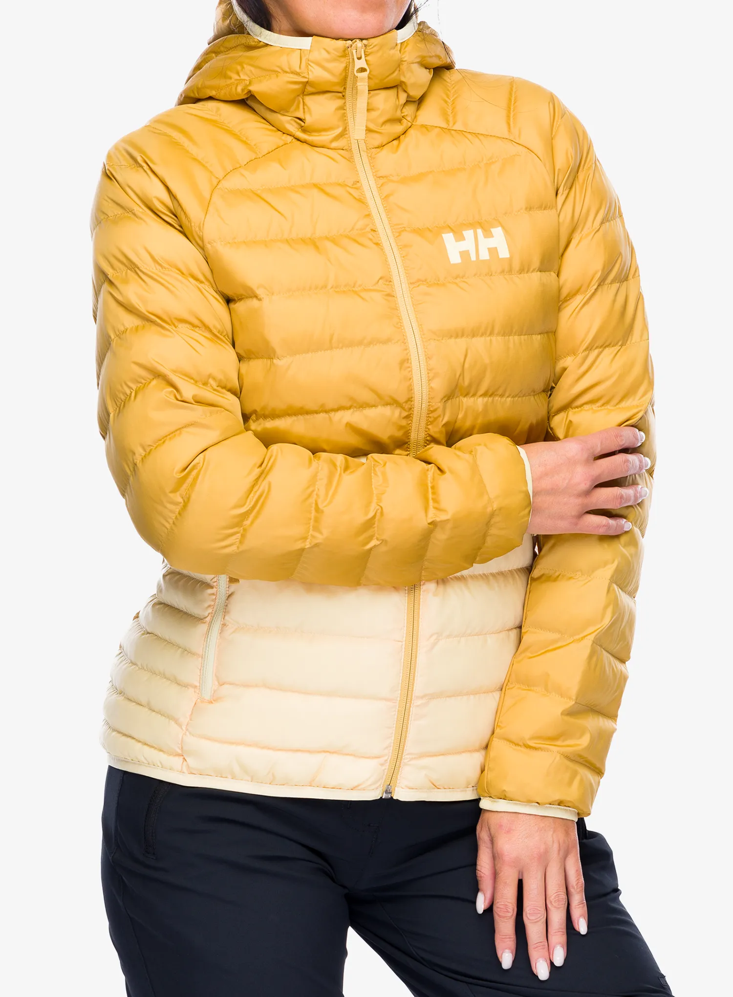 Ženska sintetična jakna Helly Hansen Banff Hooded Insulator - yellow cream/sand