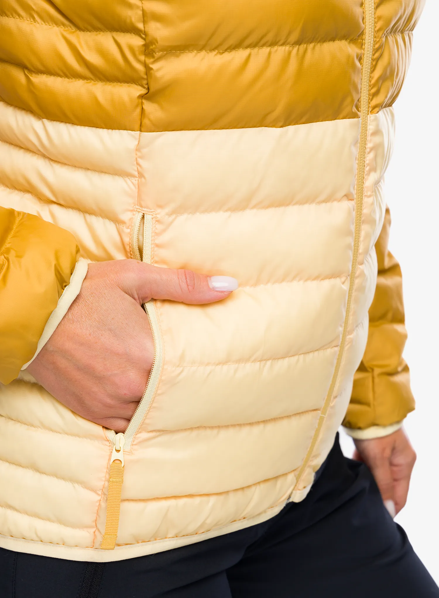 Ženska sintetična jakna Helly Hansen Banff Hooded Insulator - yellow cream/sand