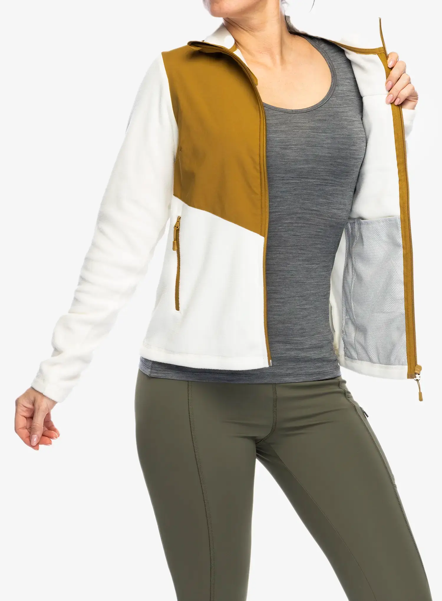 Ženska jopica z zadrgo Helly Hansen Daybreaker Block Jacket - snow