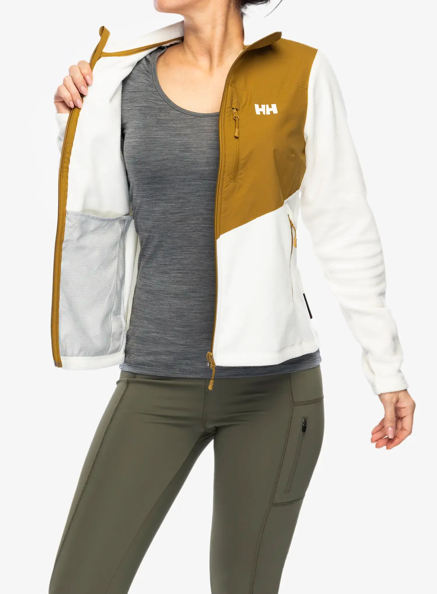 Ženska jopica z zadrgo Helly Hansen Daybreaker Block Jacket - snow