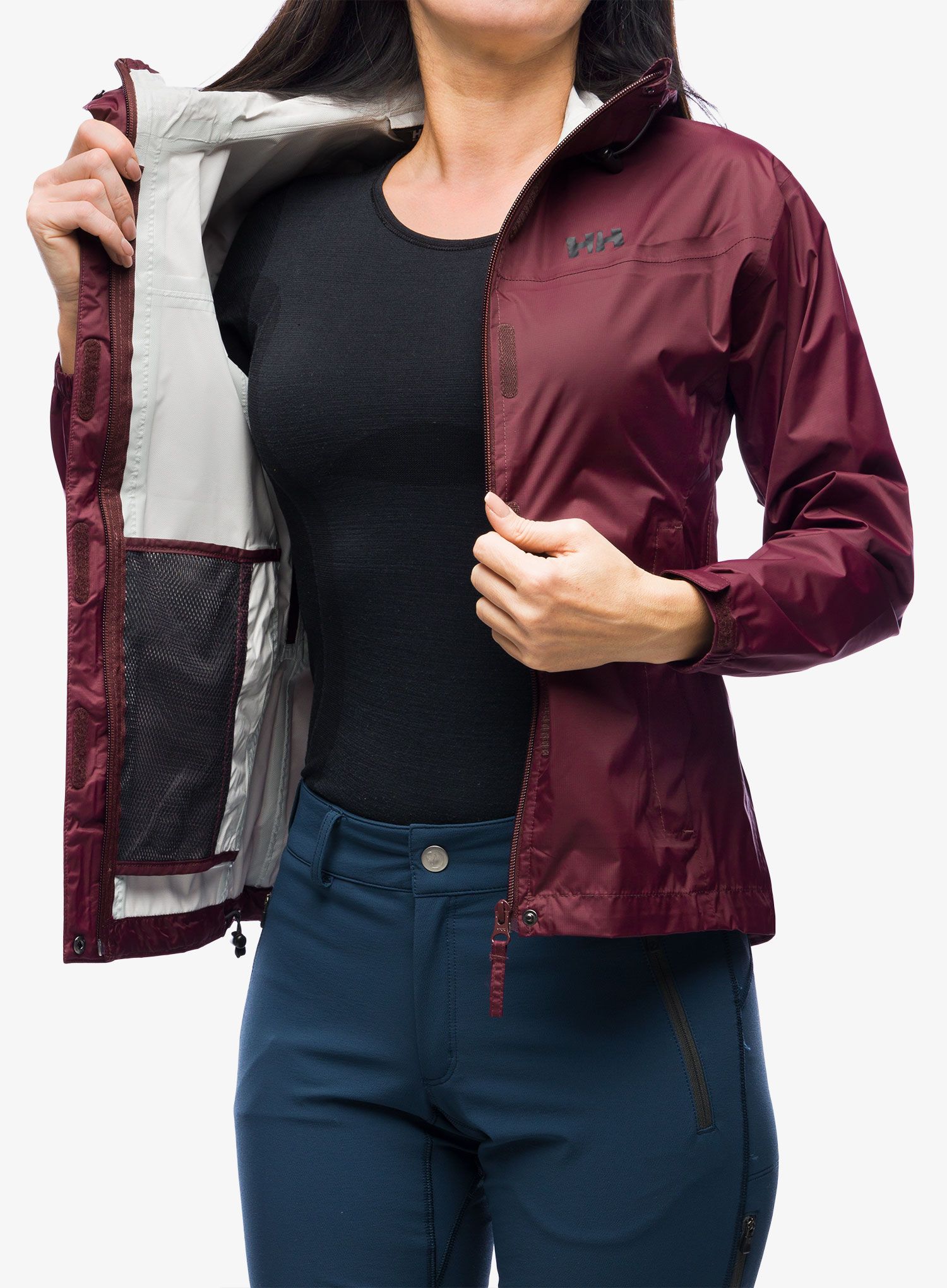 Ženska nepremočljiva jakna Helly Hansen Loke Jacket - hickory/coral almond