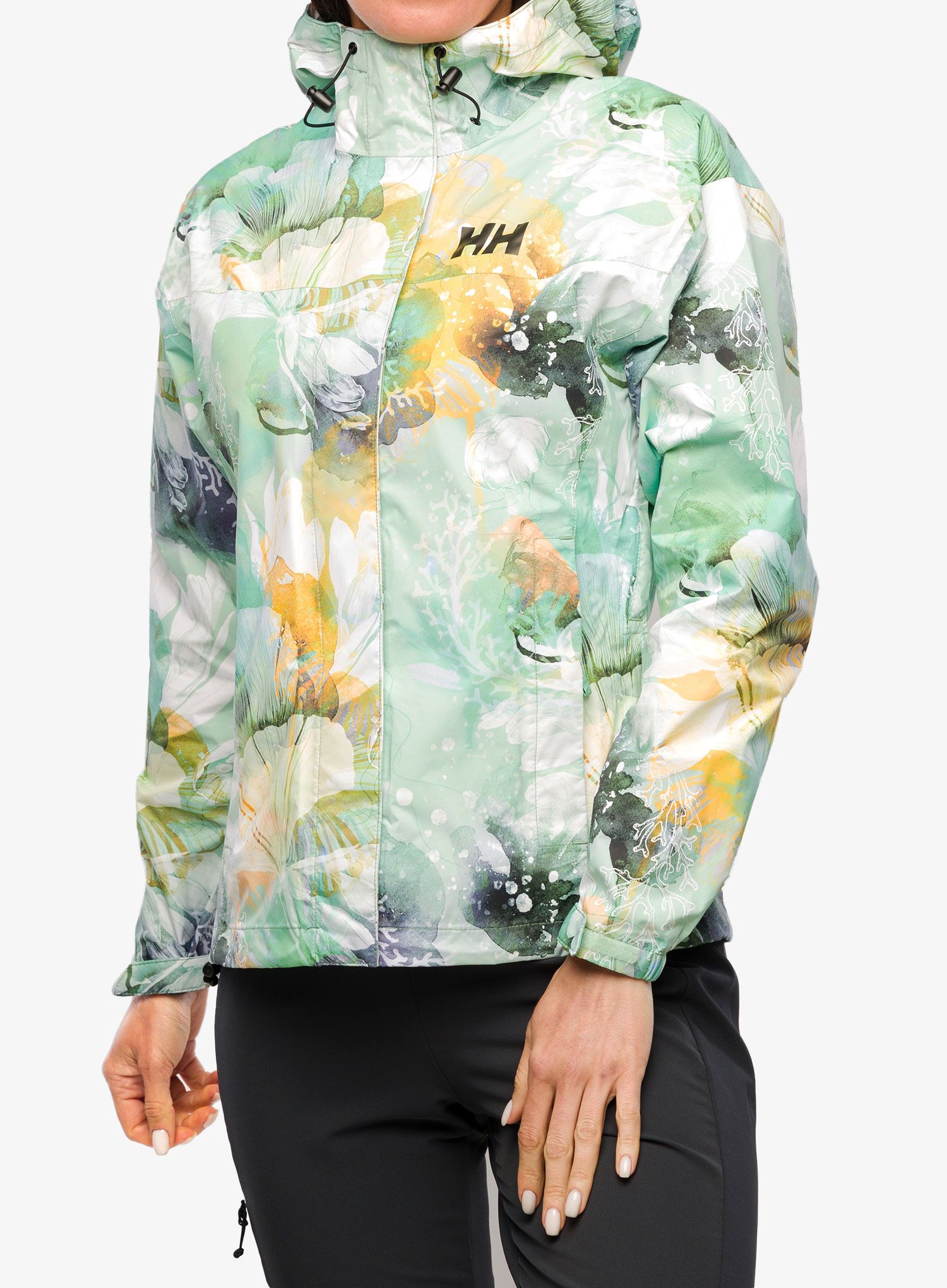 Ženska nepremočljiva jakna Helly Hansen Loke Print Jacket - jade esra