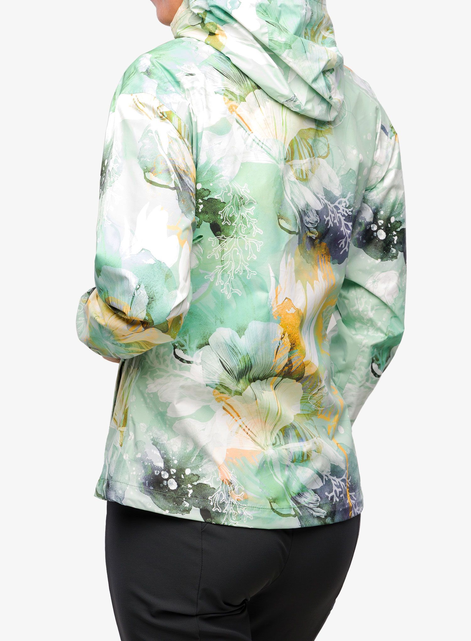 Ženska nepremočljiva jakna Helly Hansen Loke Print Jacket - jade esra