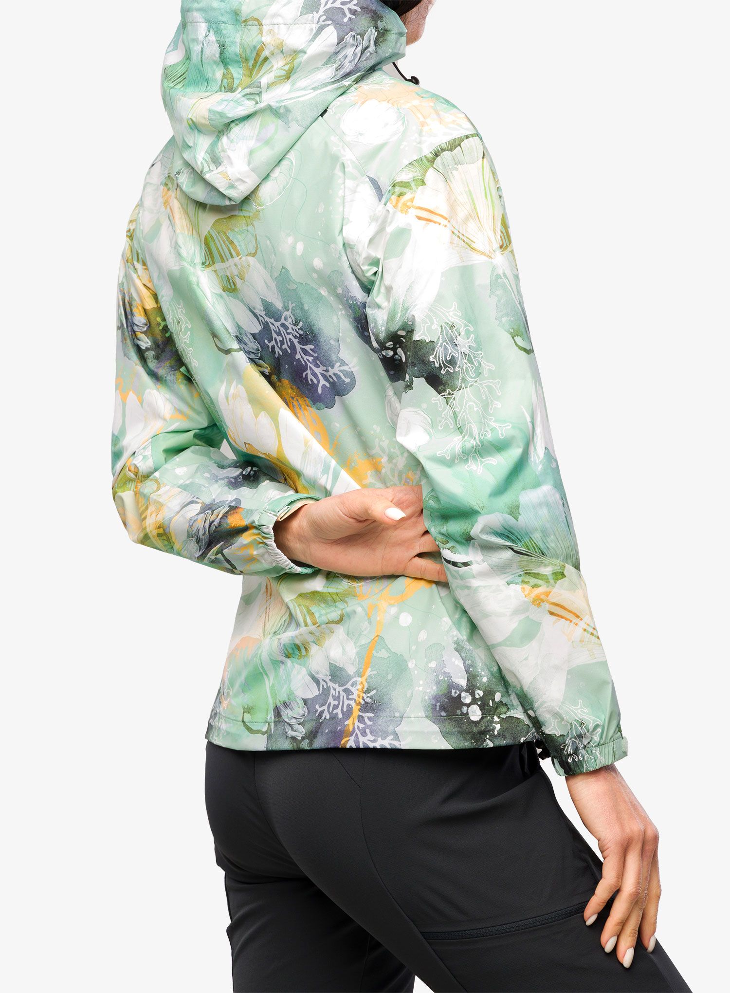 Ženska nepremočljiva jakna Helly Hansen Loke Print Jacket - jade esra