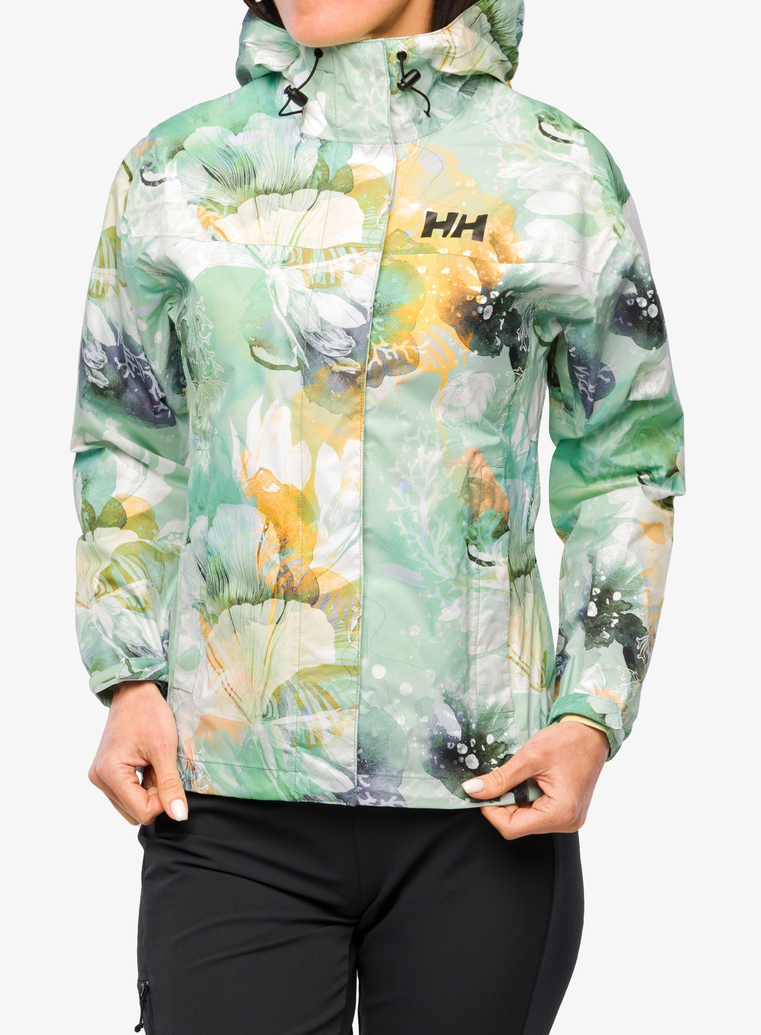 Ženska nepremočljiva jakna Helly Hansen Loke Print Jacket - jade esra