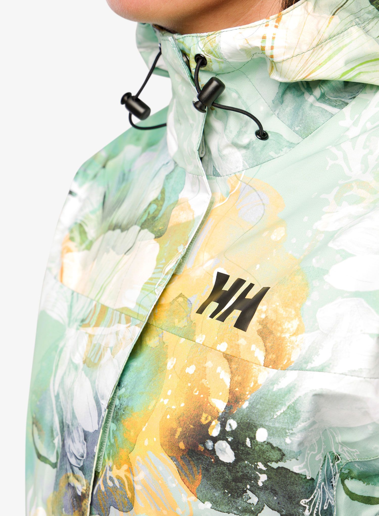 Ženska nepremočljiva jakna Helly Hansen Loke Print Jacket - jade esra