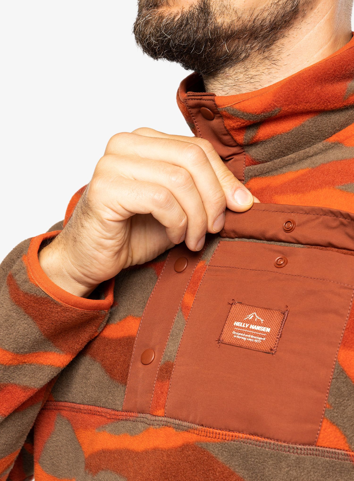 Moški flis Helly Hansen Maridalen Fleece - canyon icon print