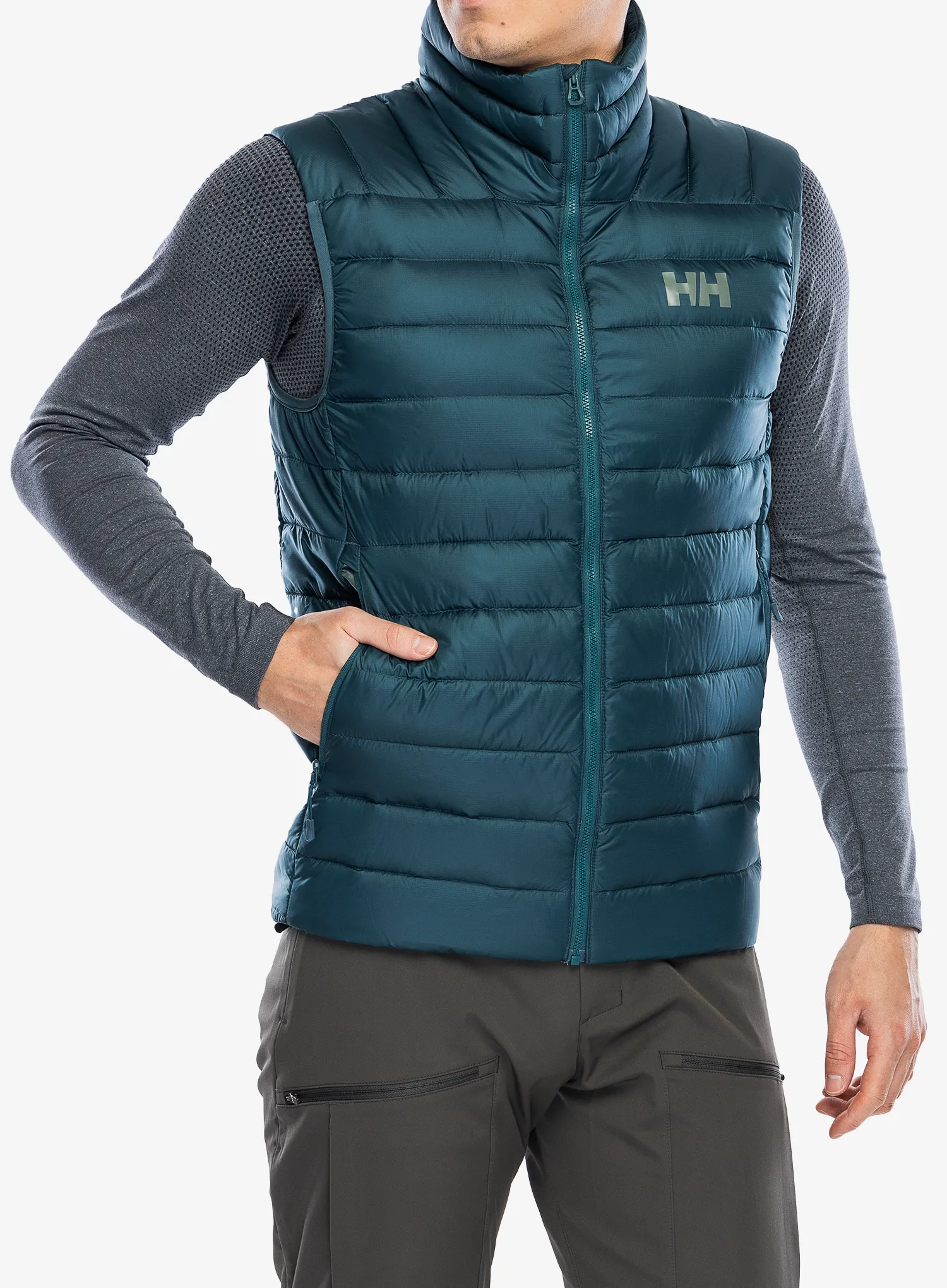 Puhasti brezrokavnik Helly Hansen Verglas Down Vest 2.0 - dark creek