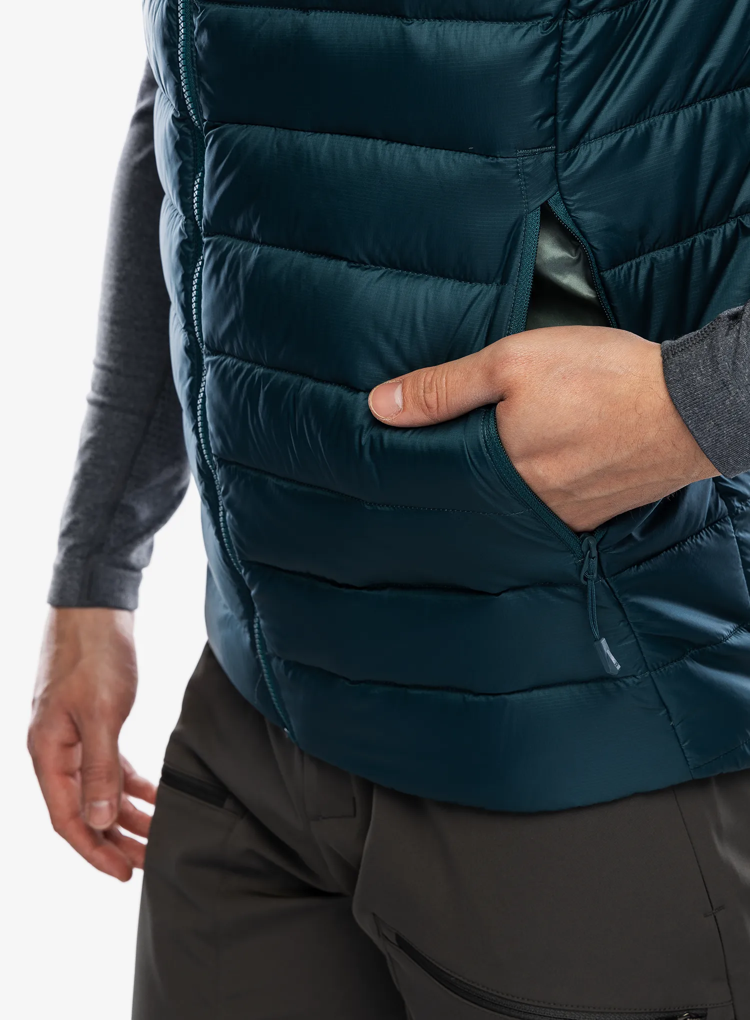 Puhasti brezrokavnik Helly Hansen Verglas Down Vest 2.0 - dark creek