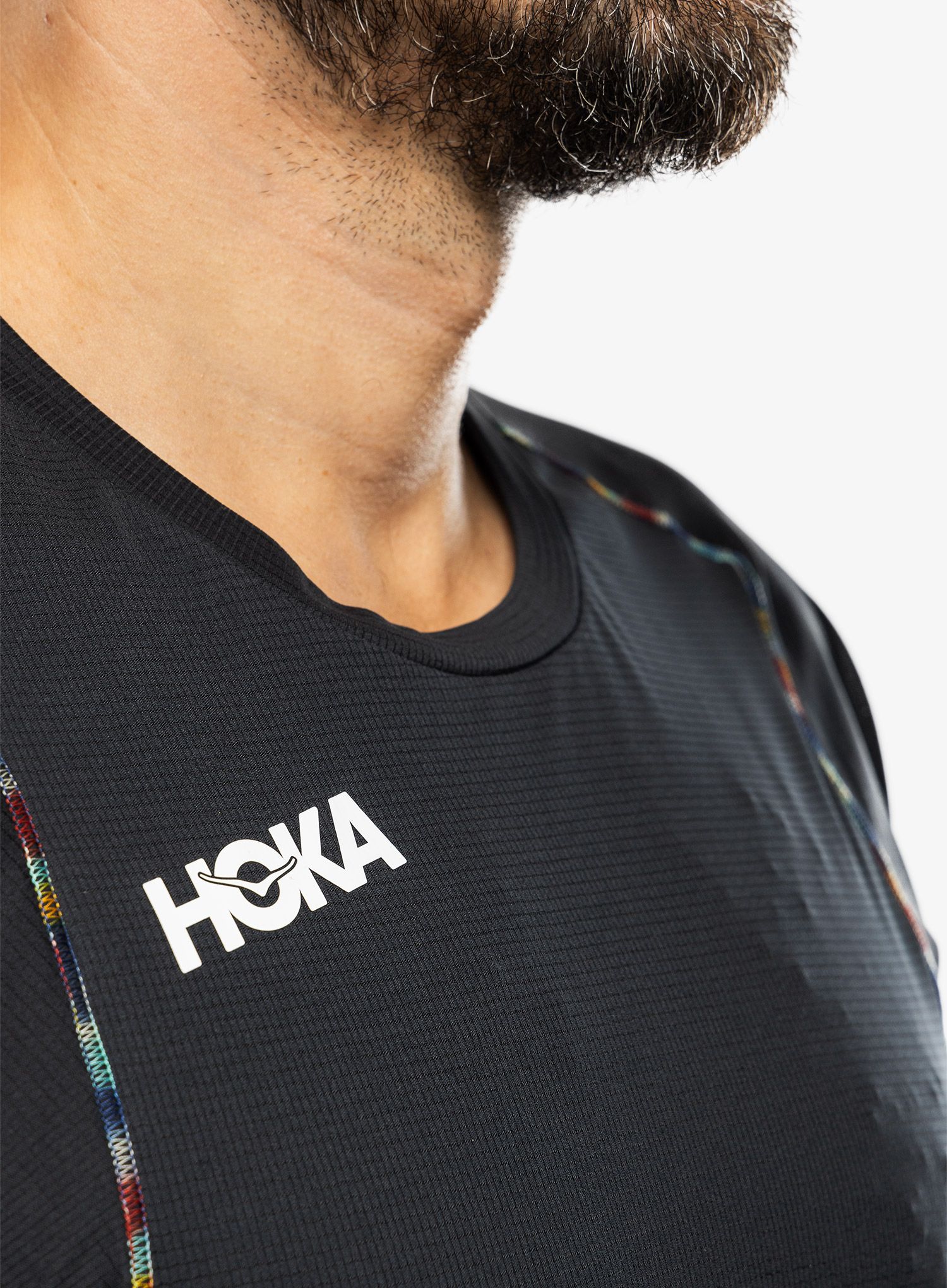 Majica za tek Hoka Glide Short Sleeve - black/multi