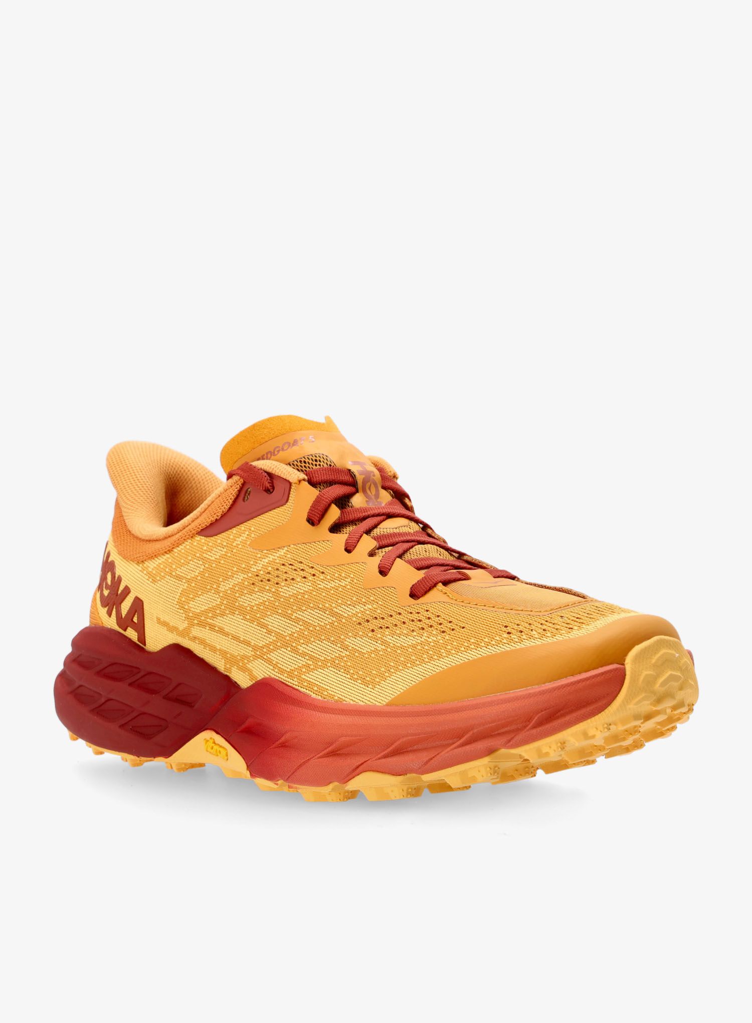 Moški tekaški čevlji Hoka Speedgoat 5 - amber haze/sherbet