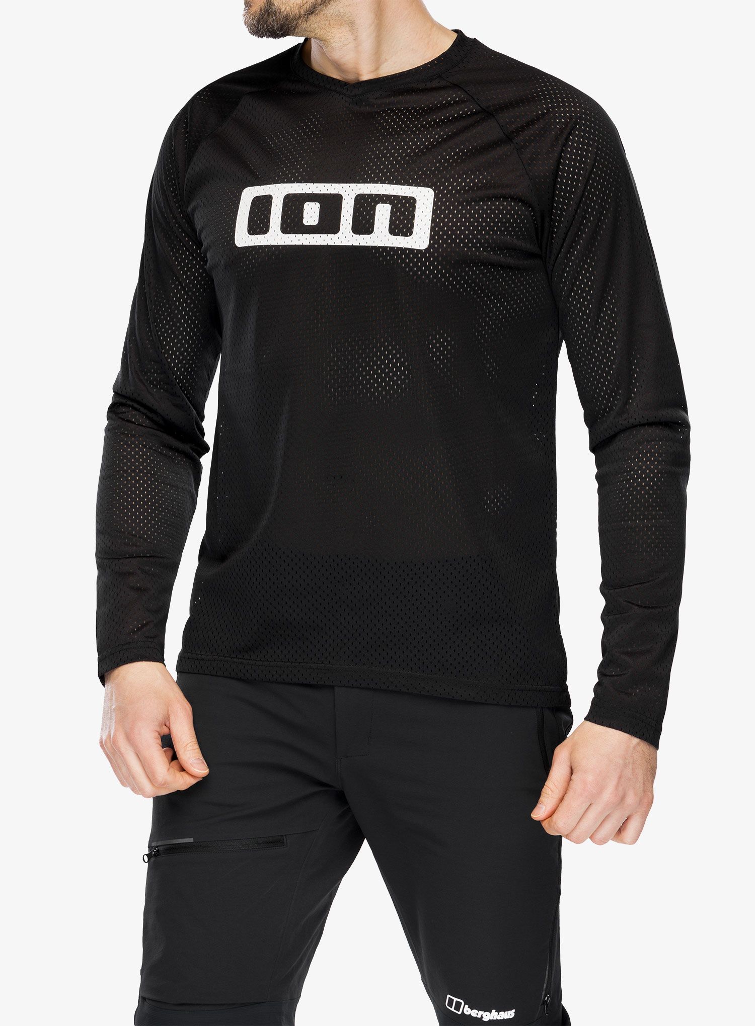 Kolesarska jopa ION Logo LS Jersey - black
