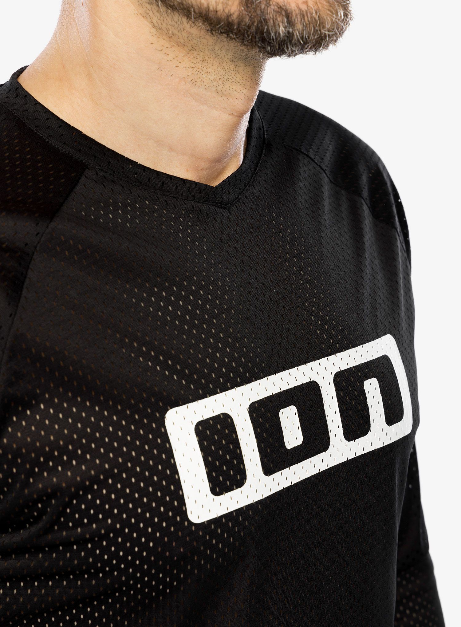 Kolesarska jopa ION Logo LS Jersey - black