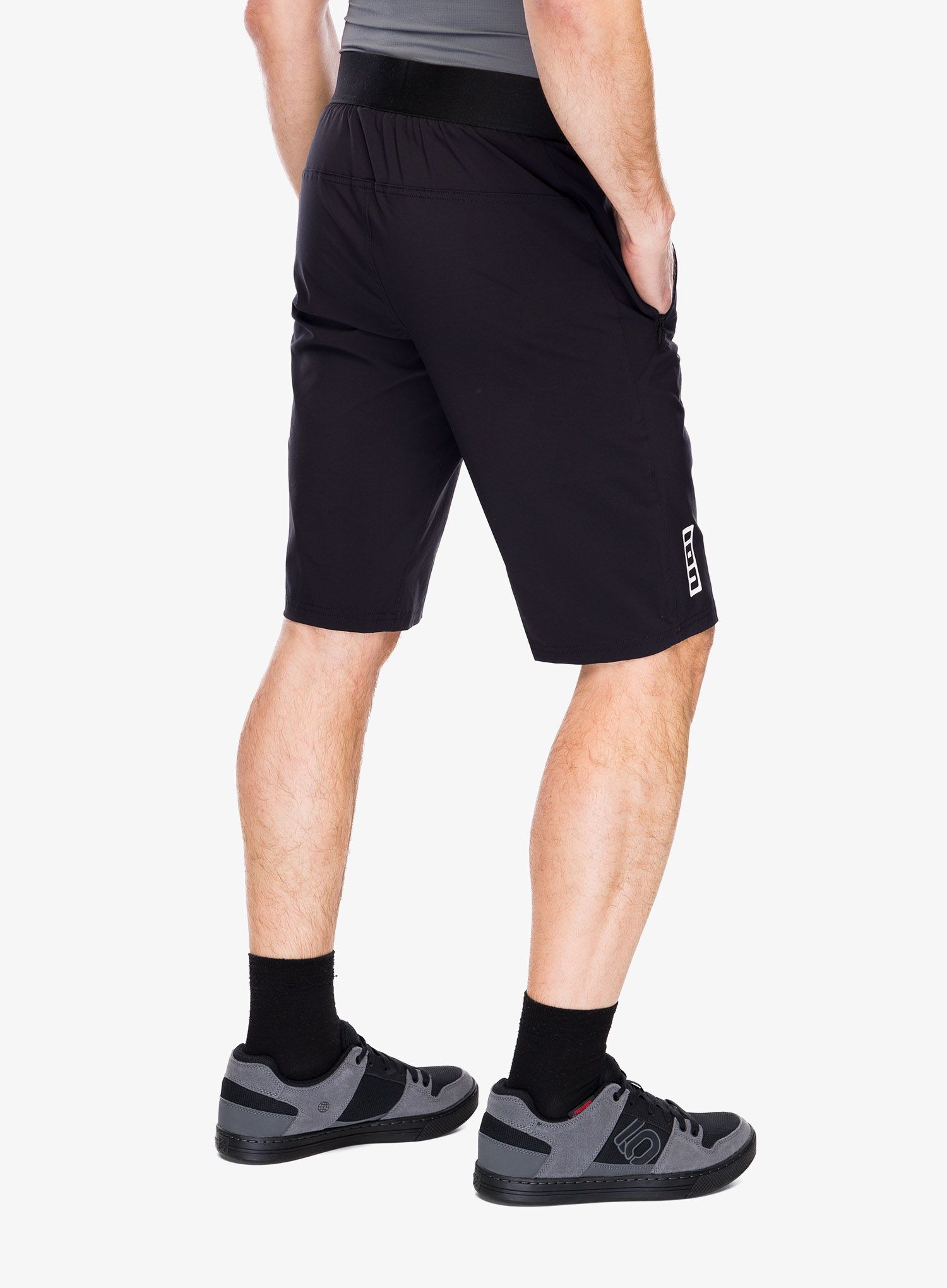 Kolesarske kratke hlače ION Tech Logo Shorts - black