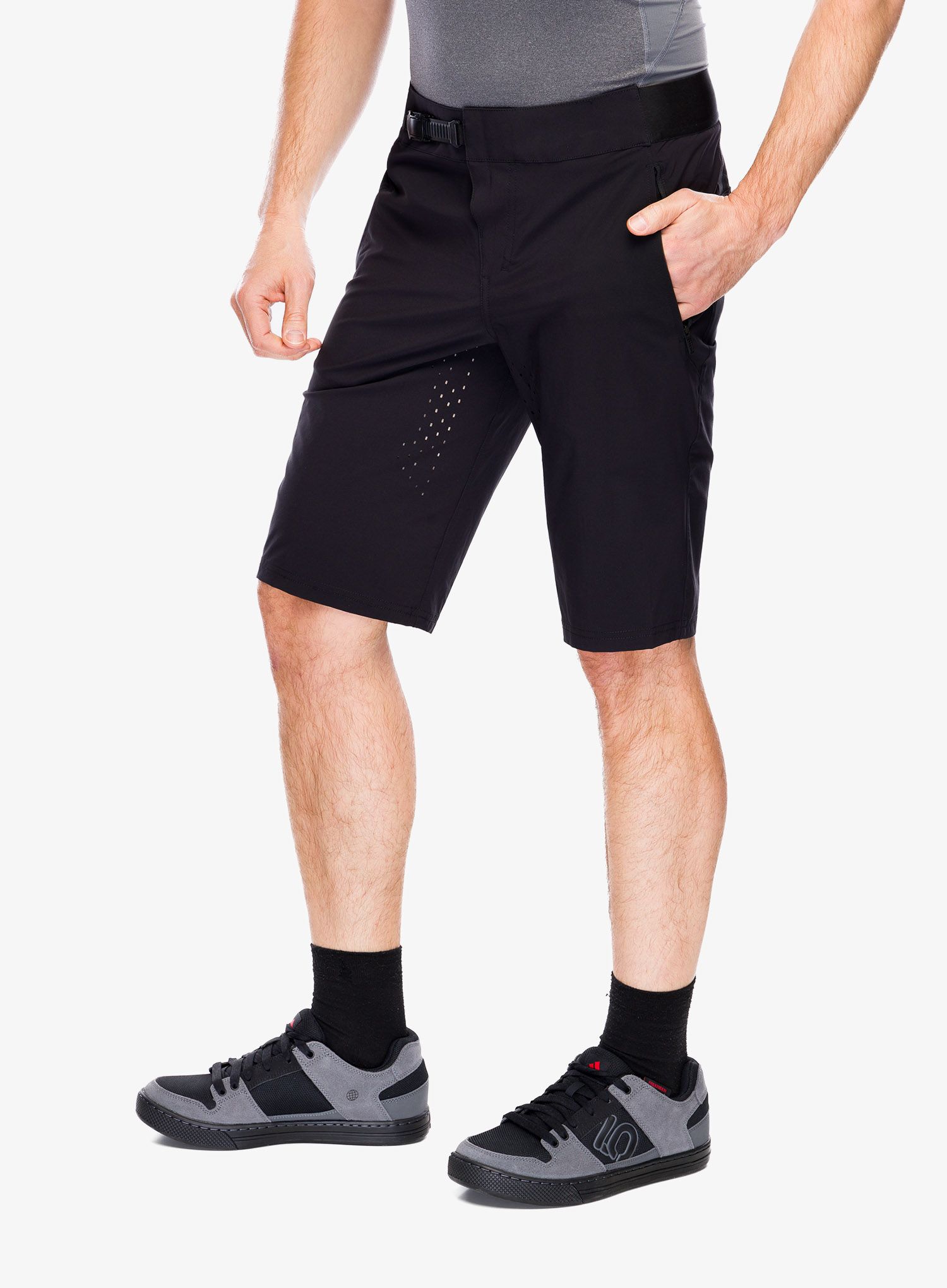 Kolesarske kratke hlače ION Tech Logo Shorts - black