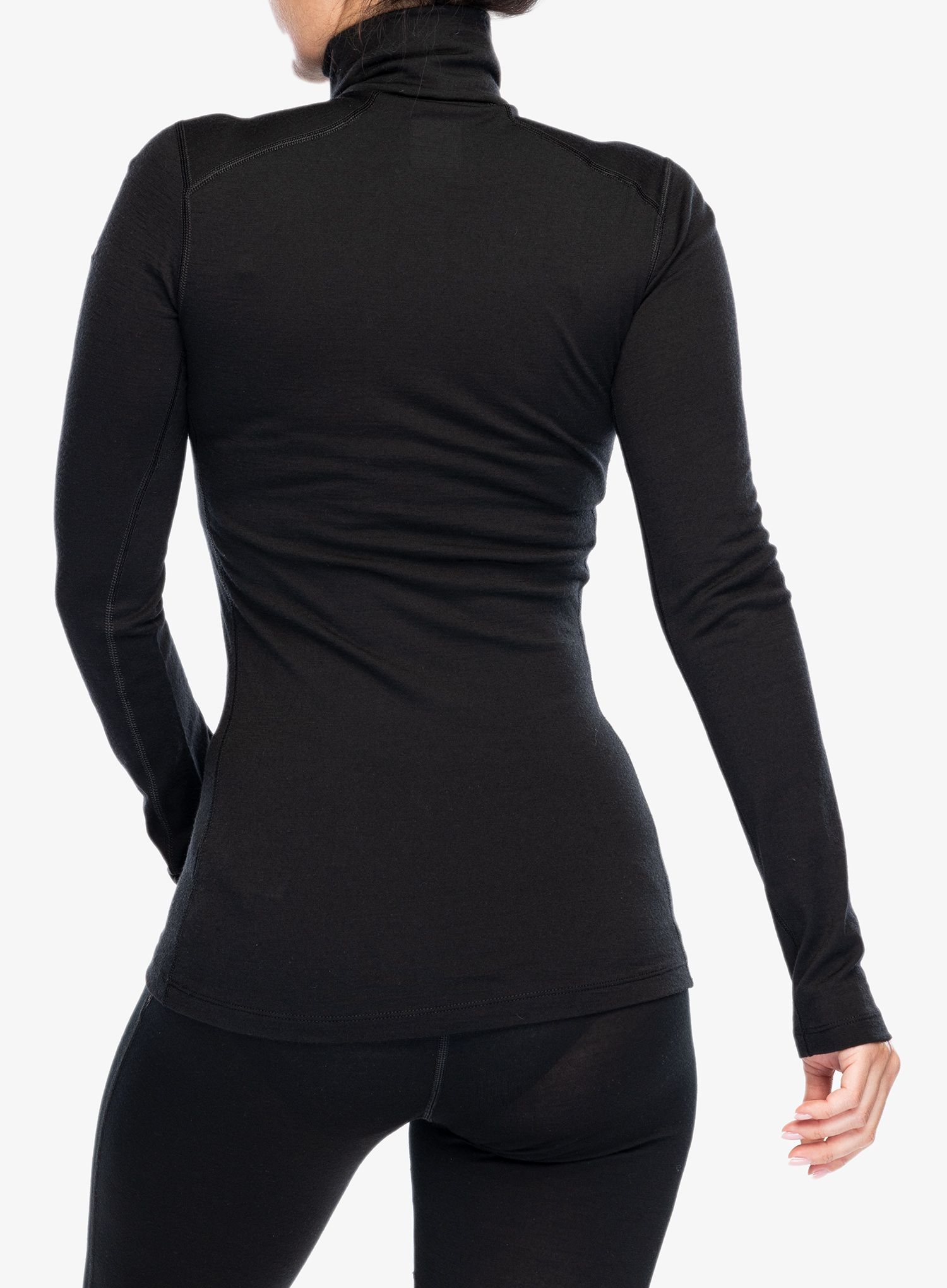 Ženska termo flis jopa Icebreaker 200 Oasis L/S Half Zip - black
