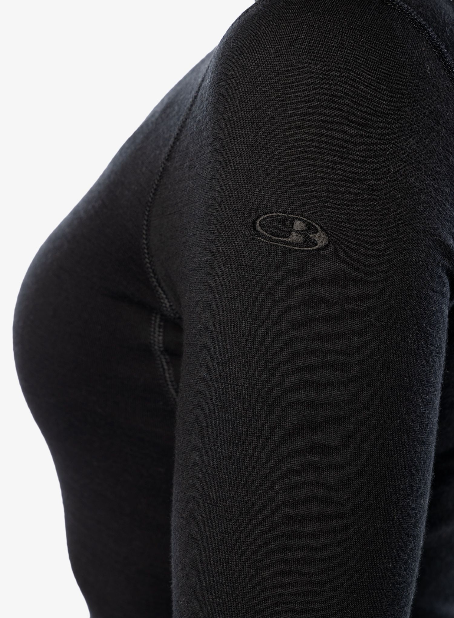 Ženska termo flis jopa Icebreaker 200 Oasis L/S Half Zip - black