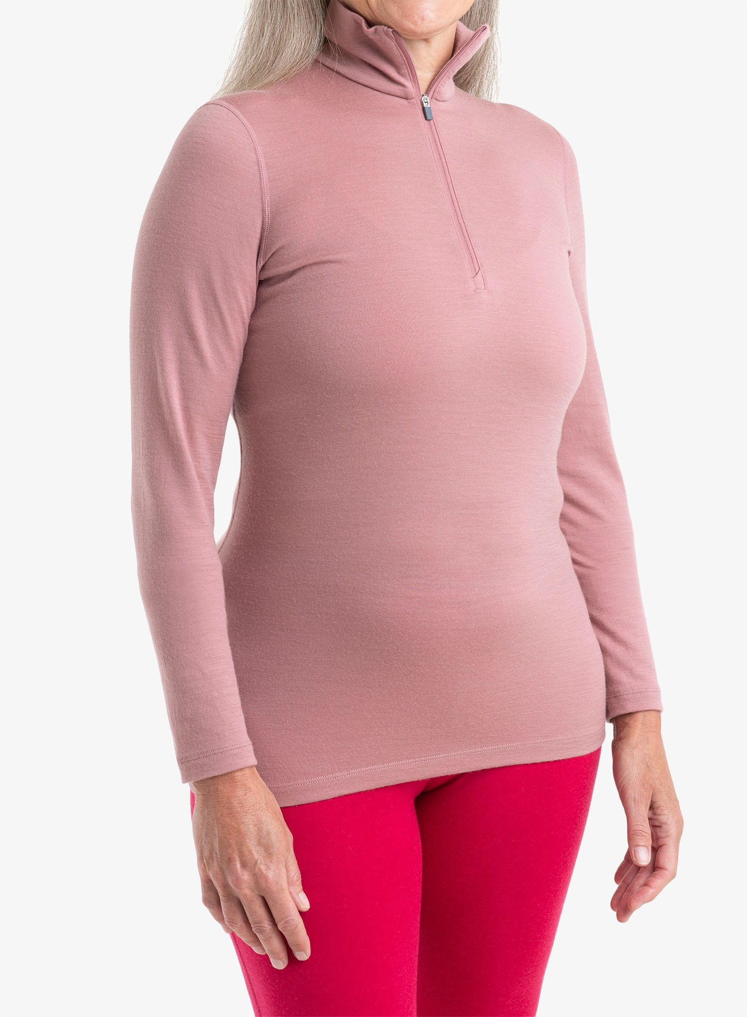 Ženska termo flis jopa Icebreaker 200 Oasis L/S Half Zip - crystal