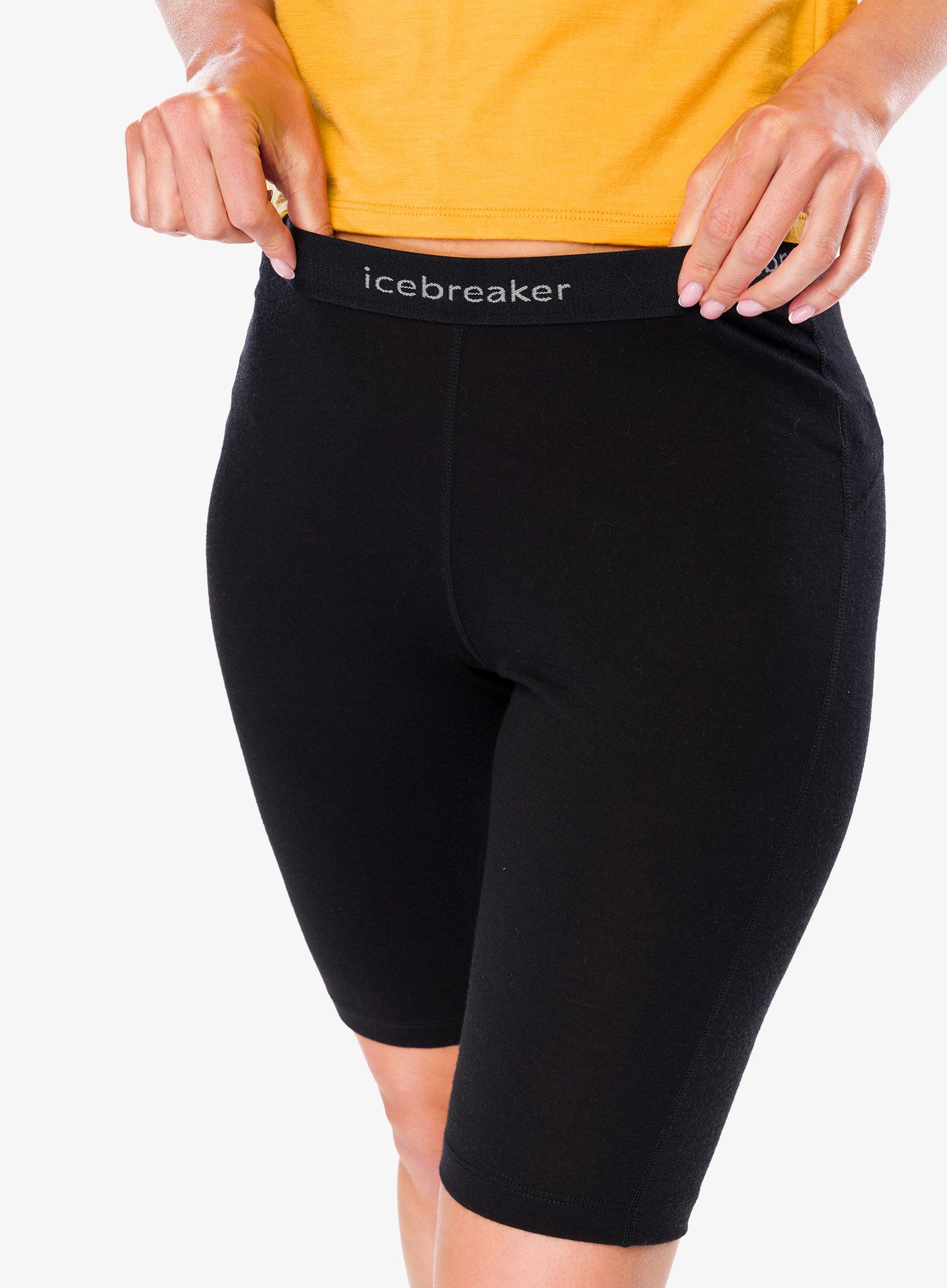 Ženske termo pajkice Icebreaker 200 Oasis Shorts - black