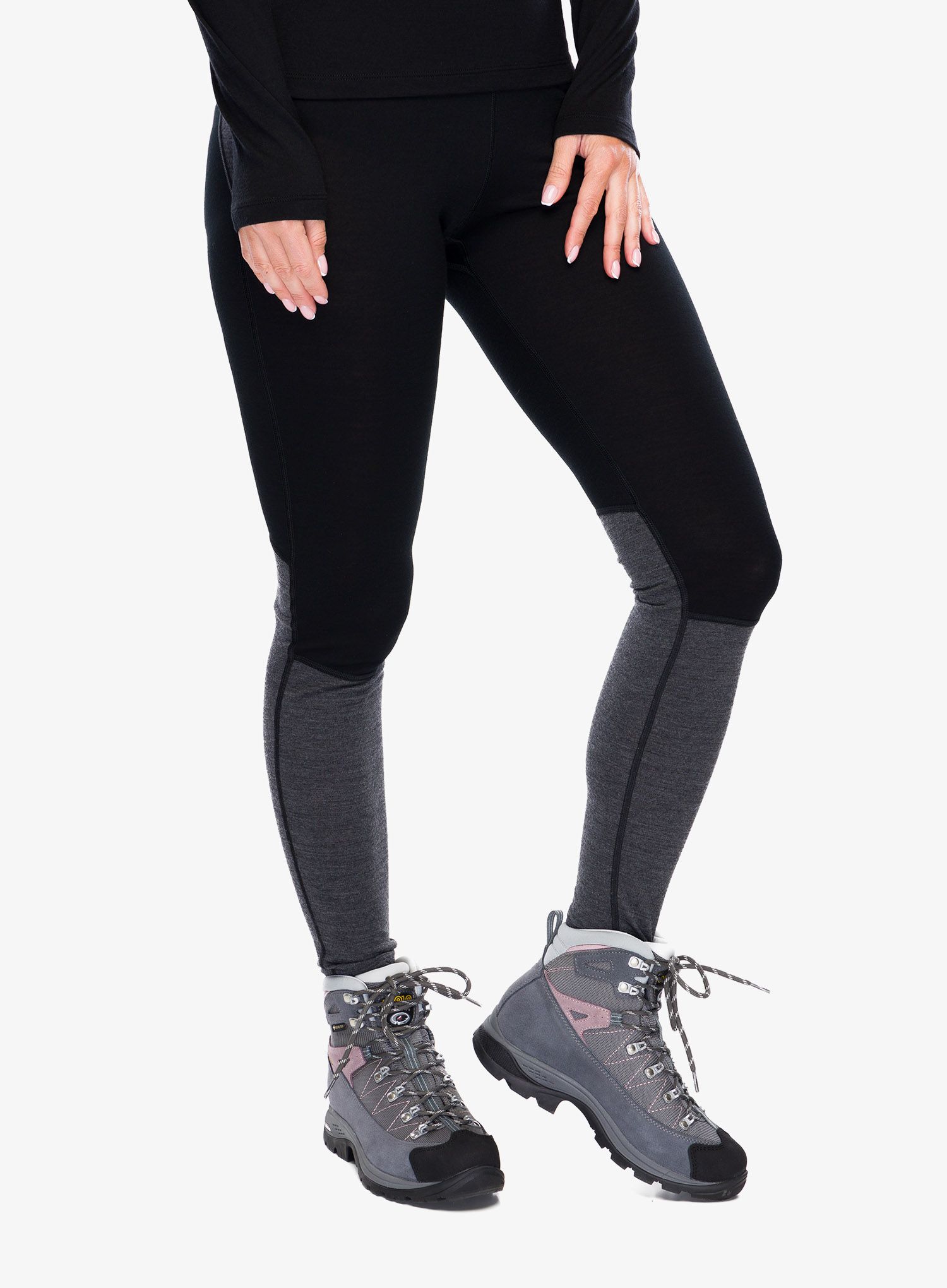 Ženske termo pajkice Icebreaker 200 ZoneKnit Leggings - black/jet hthr