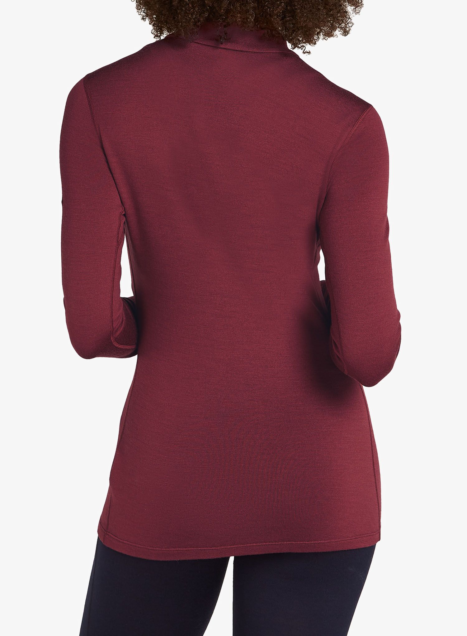Ženska termo flis jopa Icebreaker 260 Tech LS Turtleneck - port