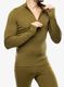 Termo flis jopa Icebreaker 300 MerinoFine Polar LS Half Zip - algae