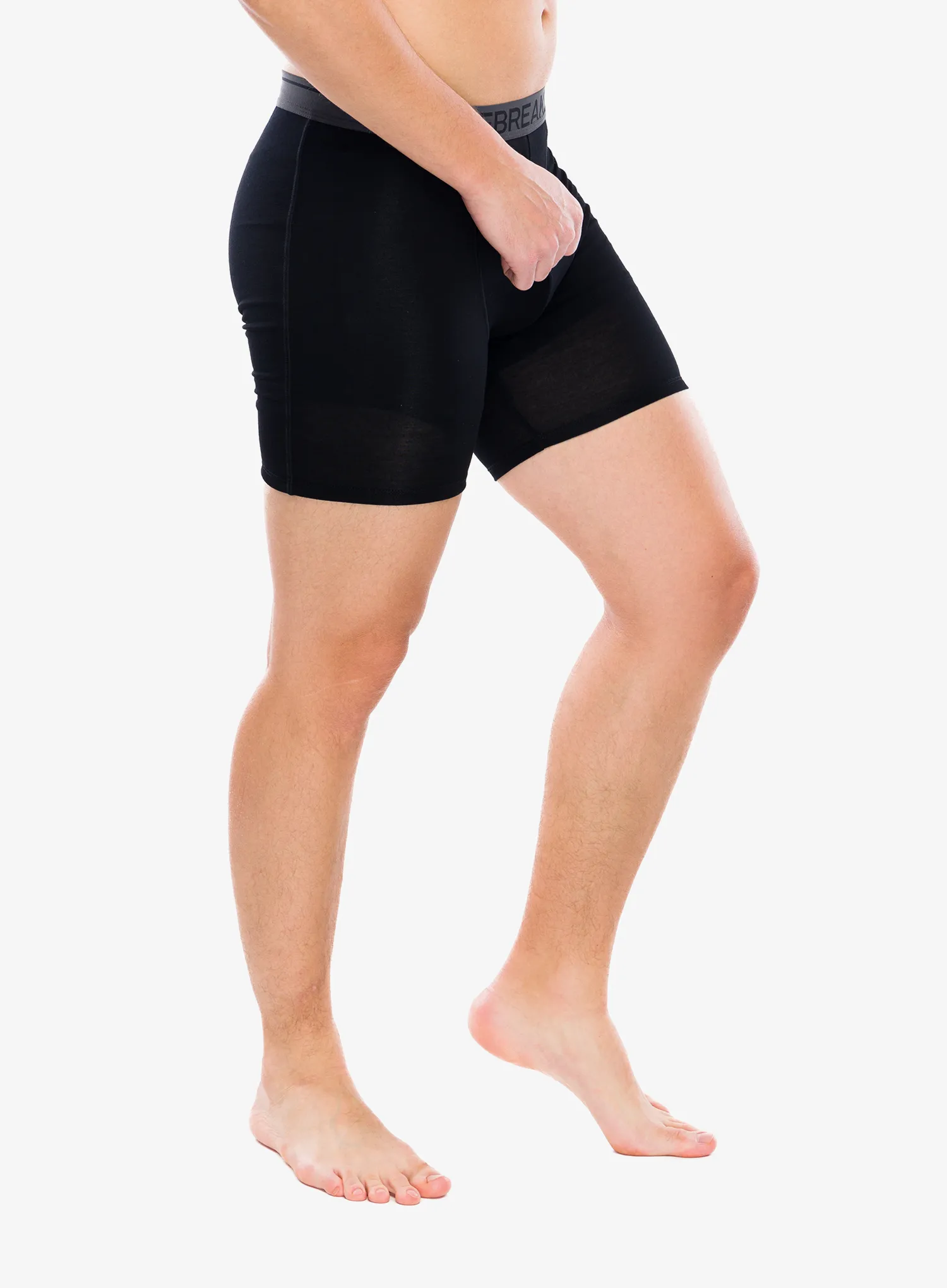 Boksarice Icebreaker Anatomica Long Boxers - black