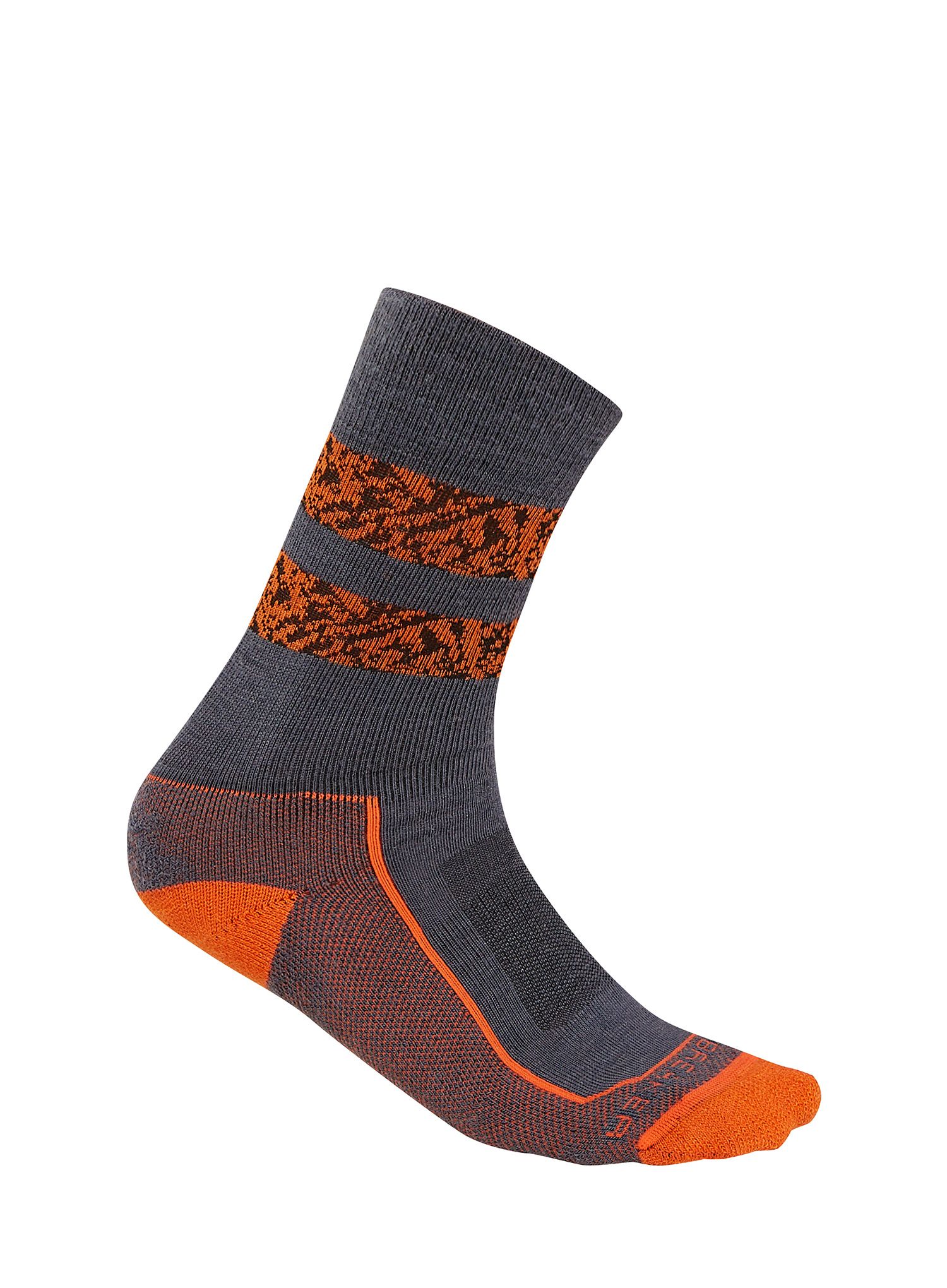 Merino nogavice Icebreaker Hike+ Light Crew Natural Summit - graphite/blaze/black