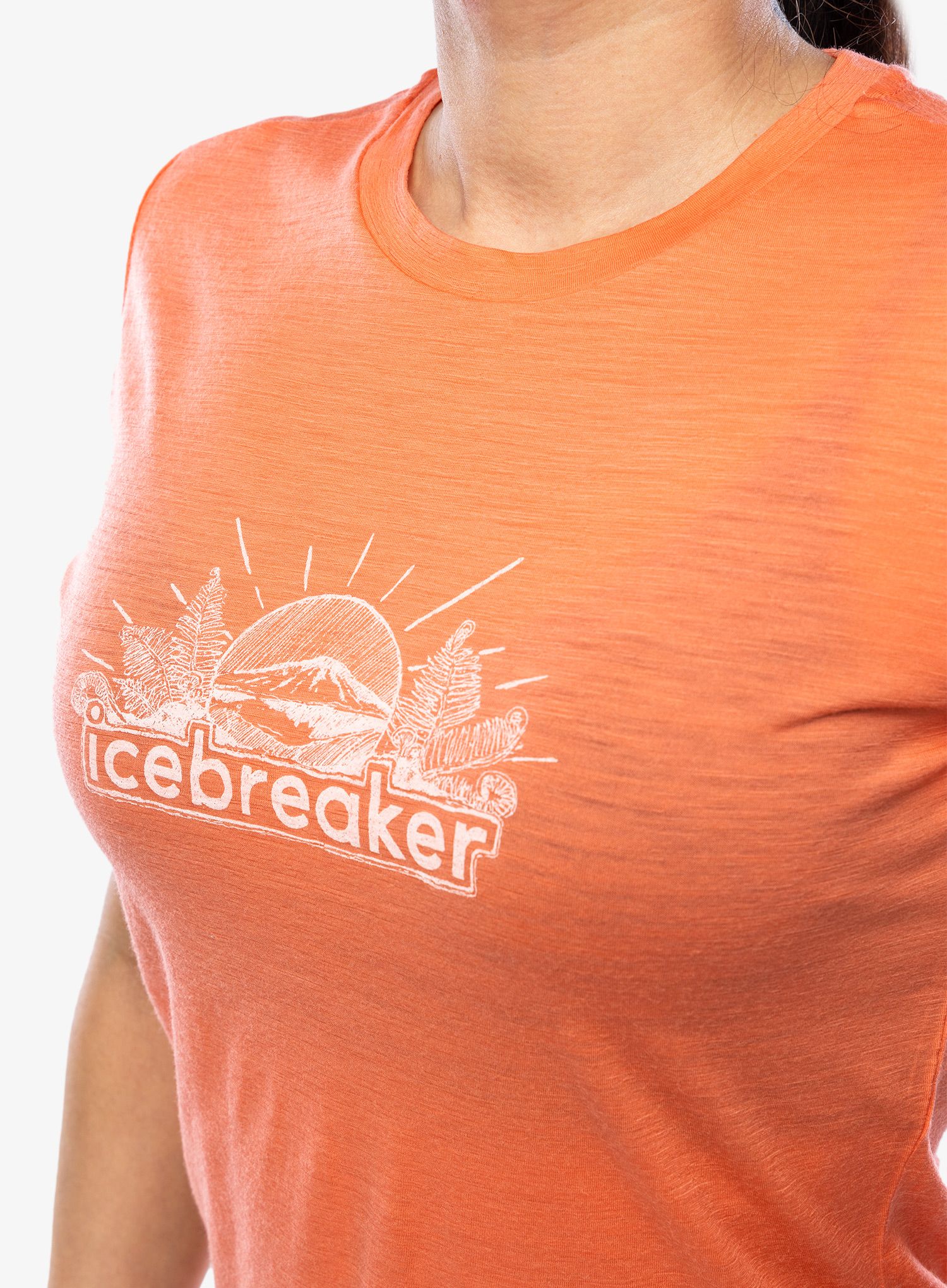 Ženska majica Icebreaker Merino 150 Tech Lite III SS Tee IB Grown Naturally - tang