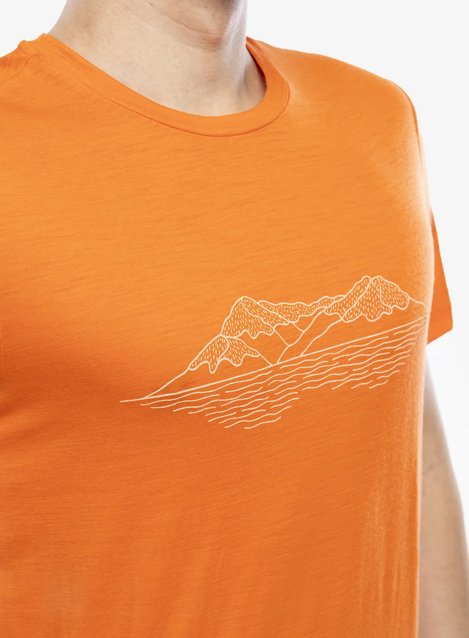 Merino majica Icebreaker Merino 150 Tech Lite SS T Pukaki Reflected - blaze