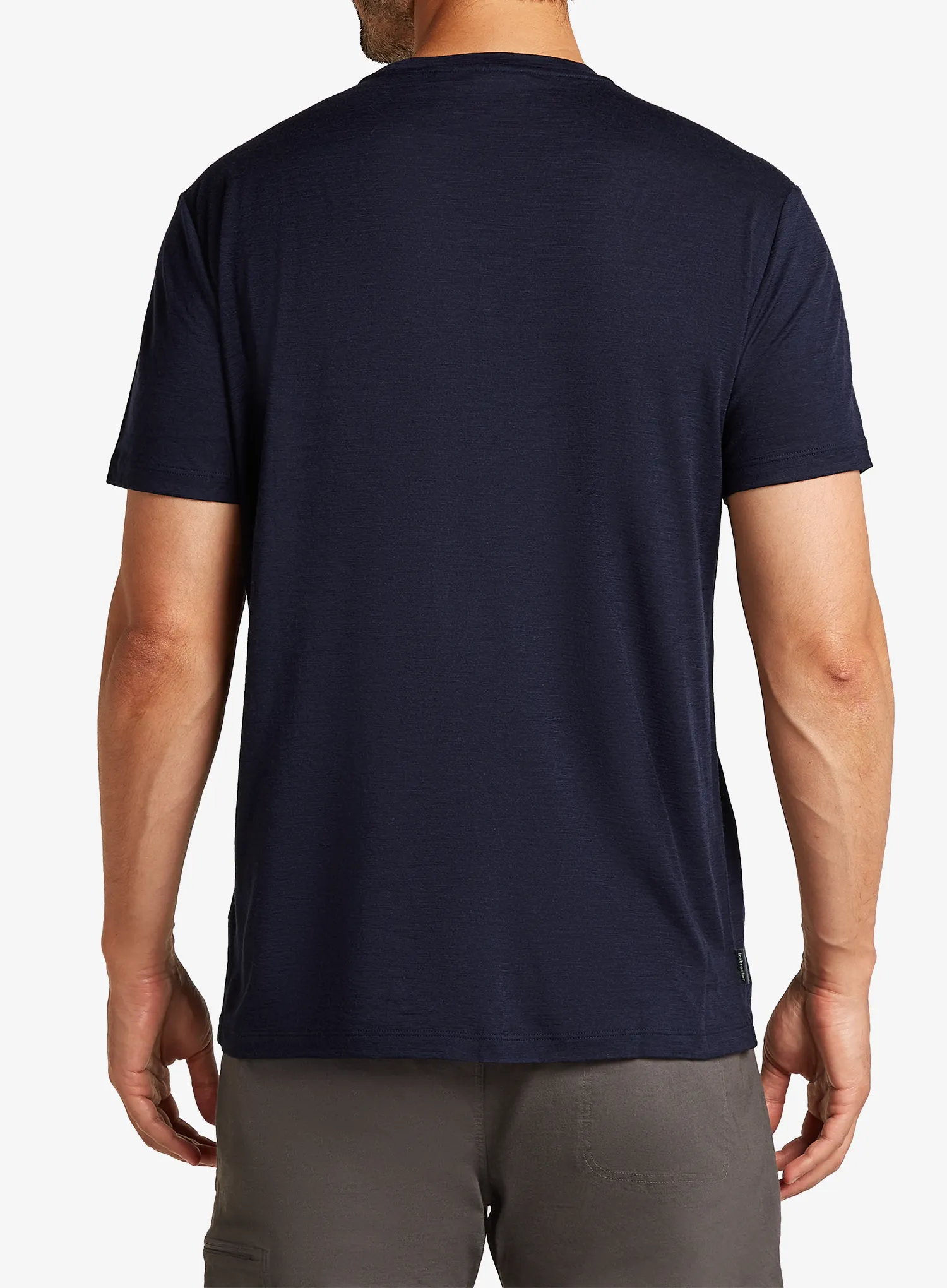 Majica s potiskom Icebreaker Merino 150 Tech Lite SS T Rising Light - midnight navy