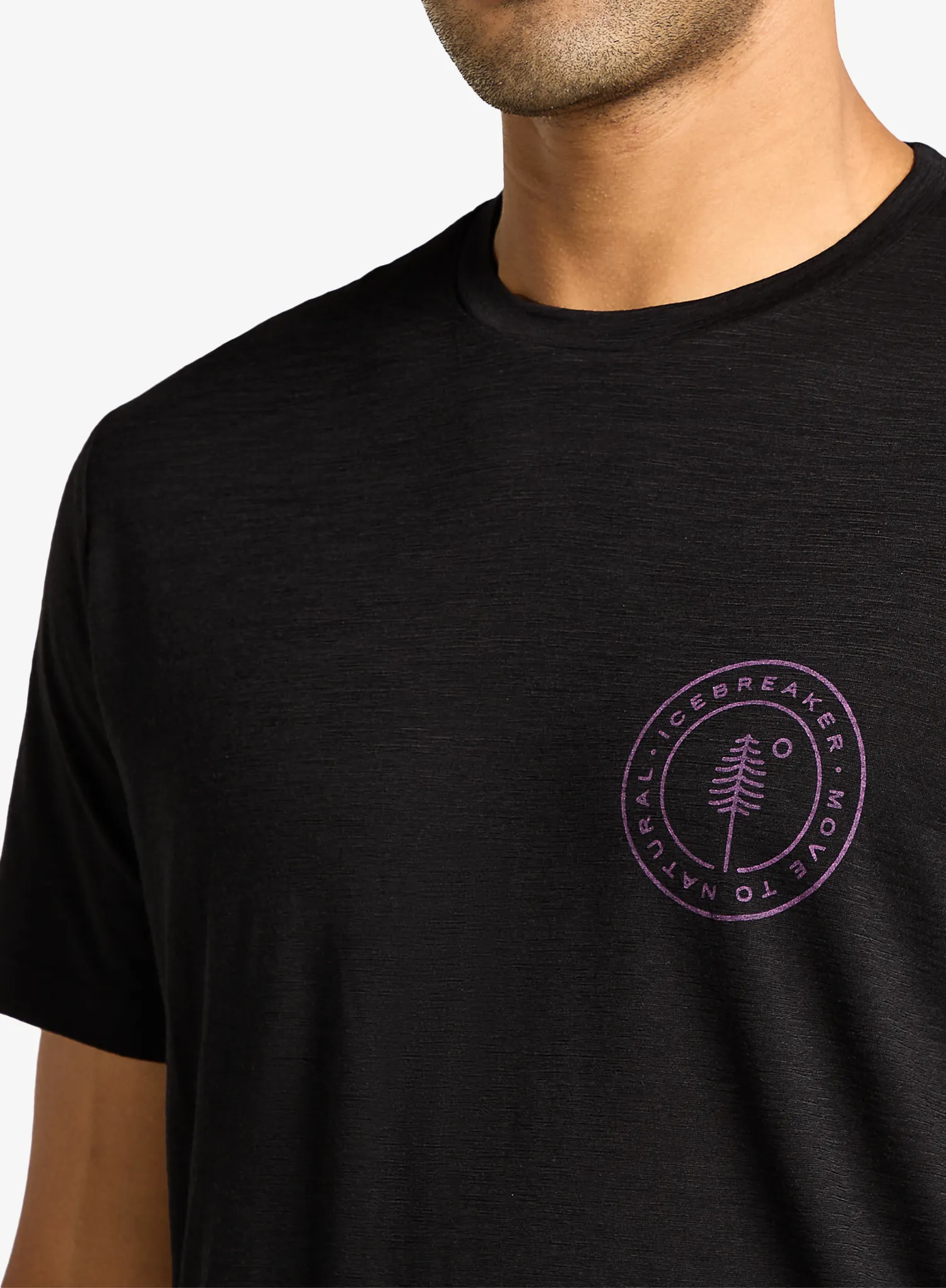 Majica s potiskom Icebreaker Merino 150 Tech Lite SS Tee Hike Naturally - black