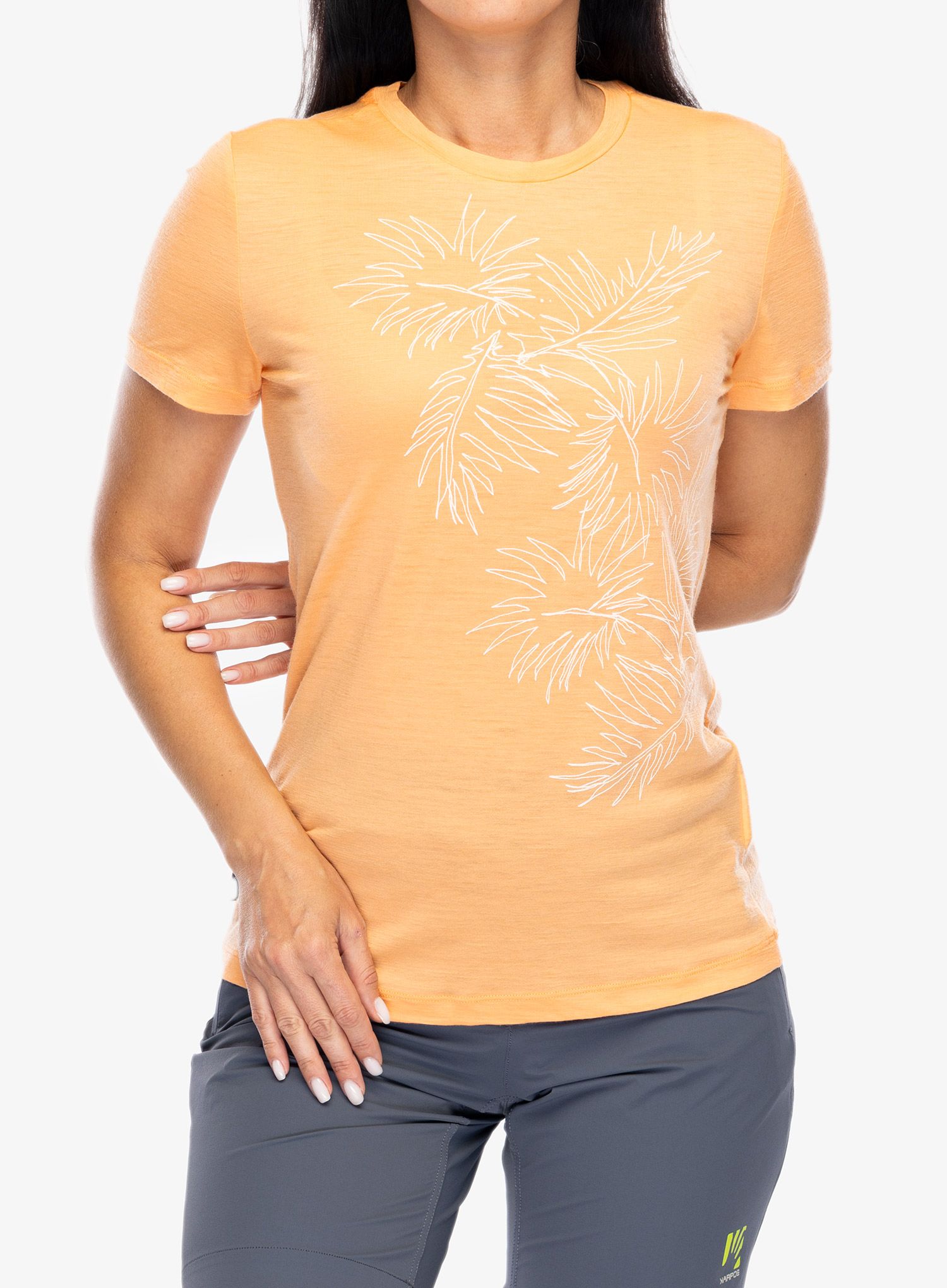 Ženska merino majica Icebreaker Merino 150 Tech Lite SS Tee Winter Floral - feldspar