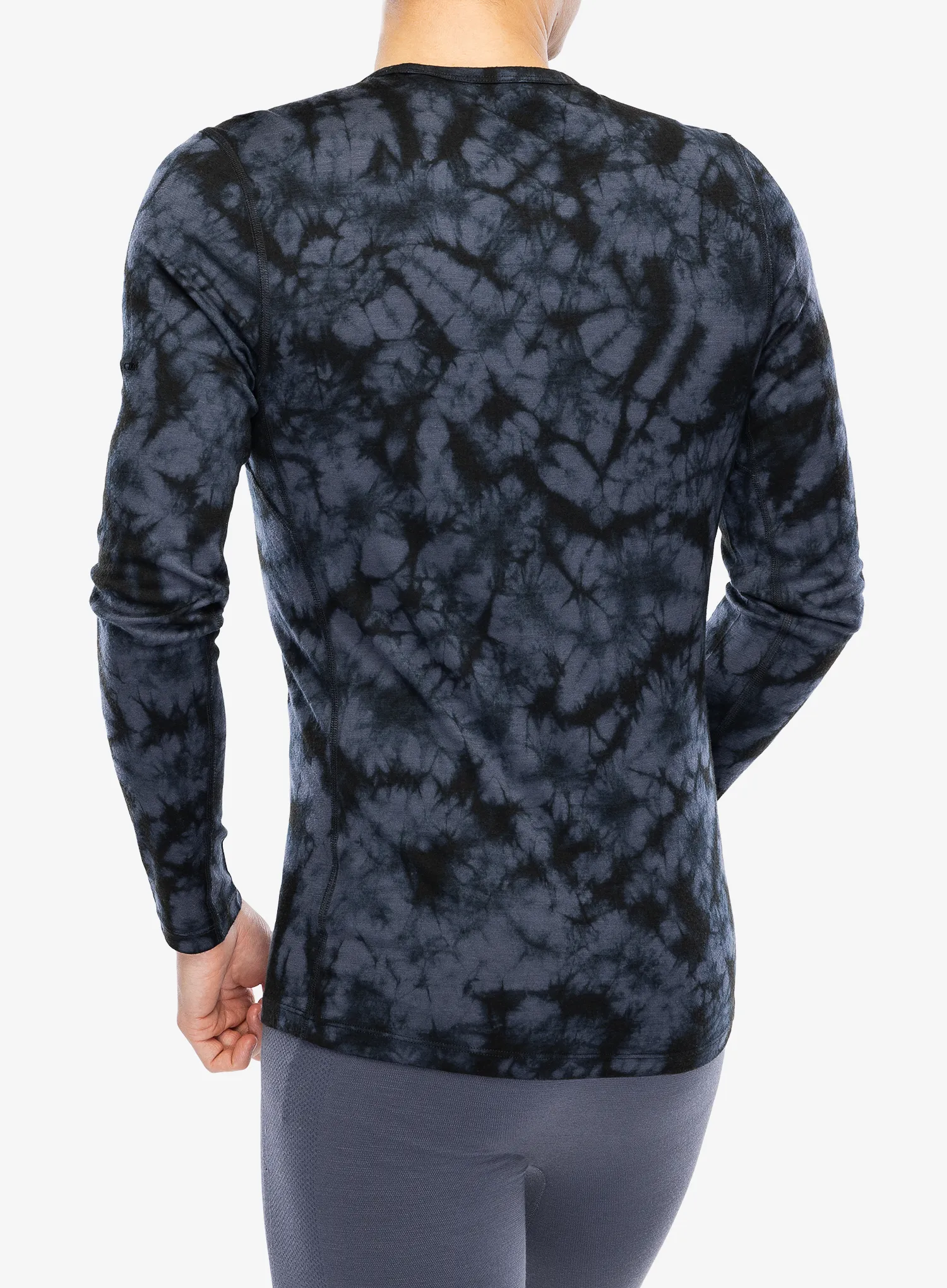 Termo flis jopa Icebreaker Merino 200 Oasis LS Crewe Cloud Dye - graphite/black/cd
