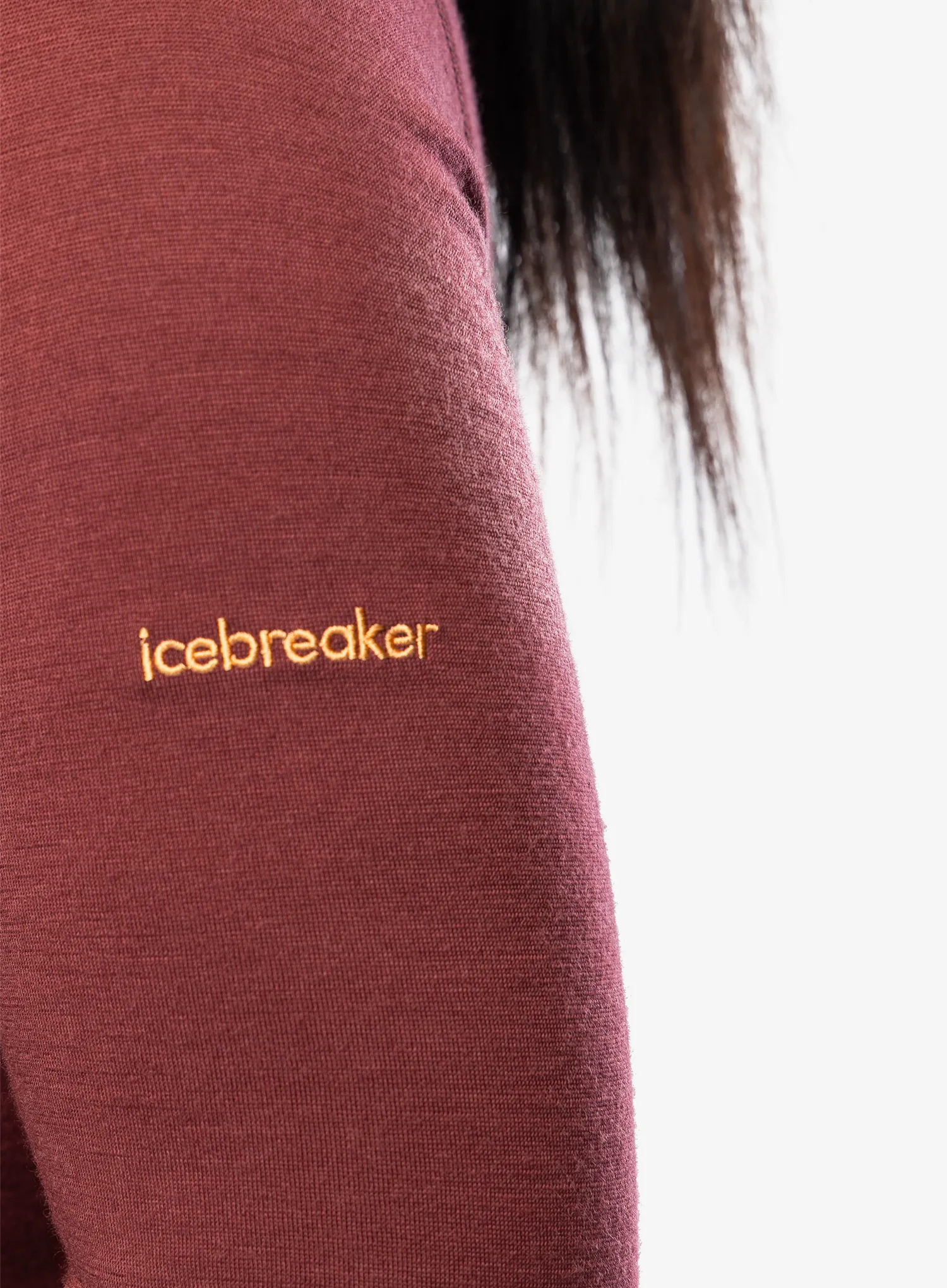 Ženska termo flis jopa Icebreaker Merino 200 Oasis LS Crewe Mountain Pulse - port