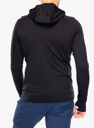 Jopica s kapuco Icebreaker Merino 200 Realfleece IB X TNF LS Zip Hoodie - black