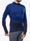 Termo flis jopa Icebreaker Merino 200 Sonebula LS Half Zip Hood - royal navy