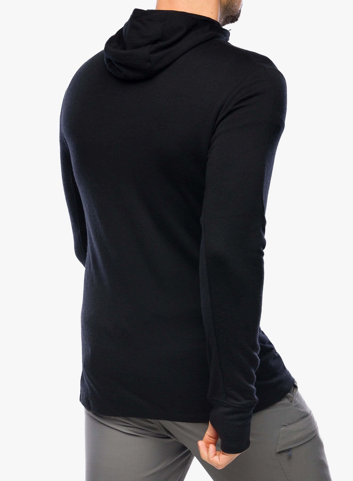 Jopica s kapuco Icebreaker Merino 260 Quantum IV LS Zip Hoodie - black