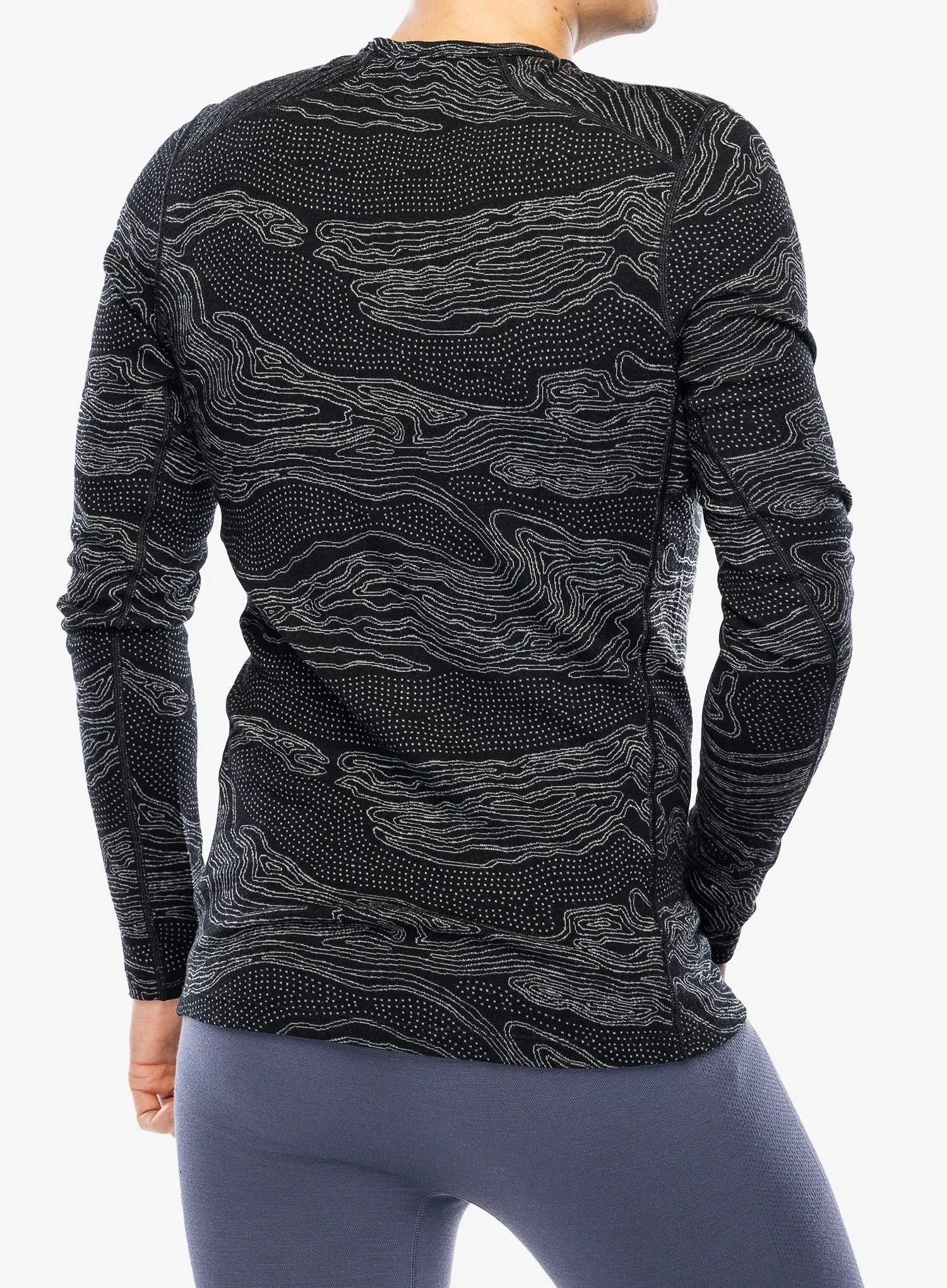 Termo flis jopa Icebreaker Merino 260 Vertex LS Crewe Snow Guide - black/galaxy/j