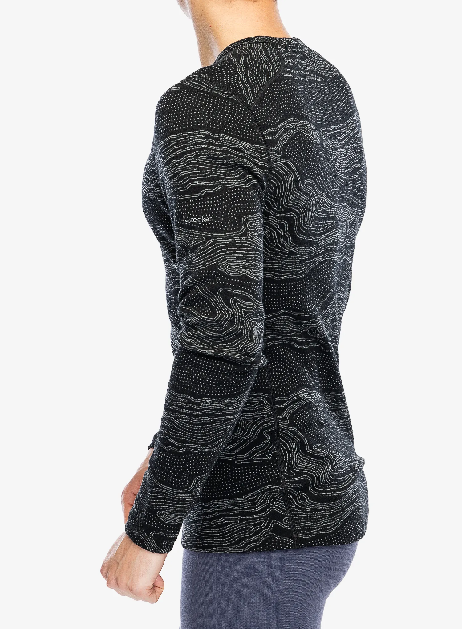 Termo flis jopa Icebreaker Merino 260 Vertex LS Crewe Snow Guide - black/galaxy/j