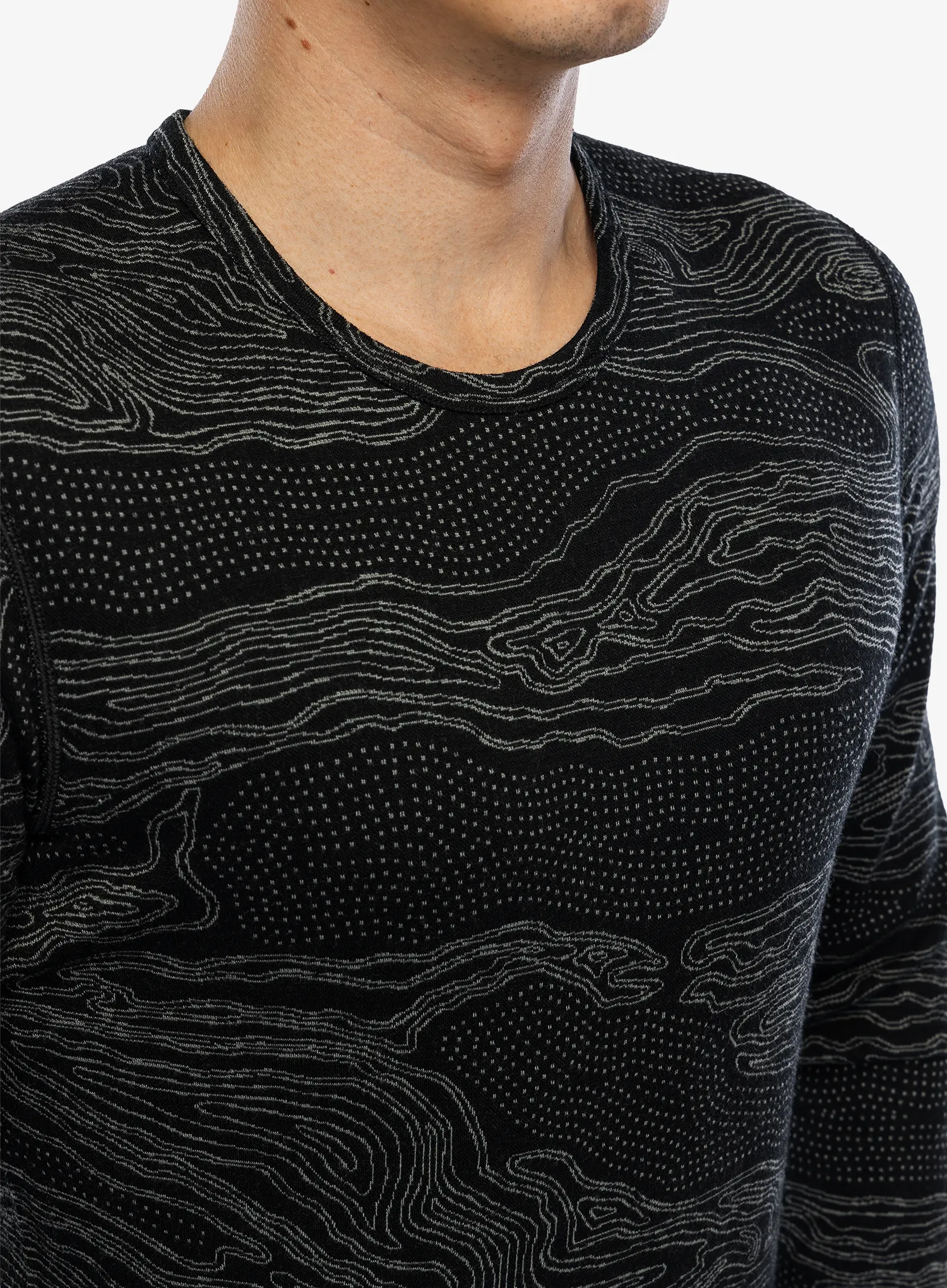 Termo flis jopa Icebreaker Merino 260 Vertex LS Crewe Snow Guide - black/galaxy/j