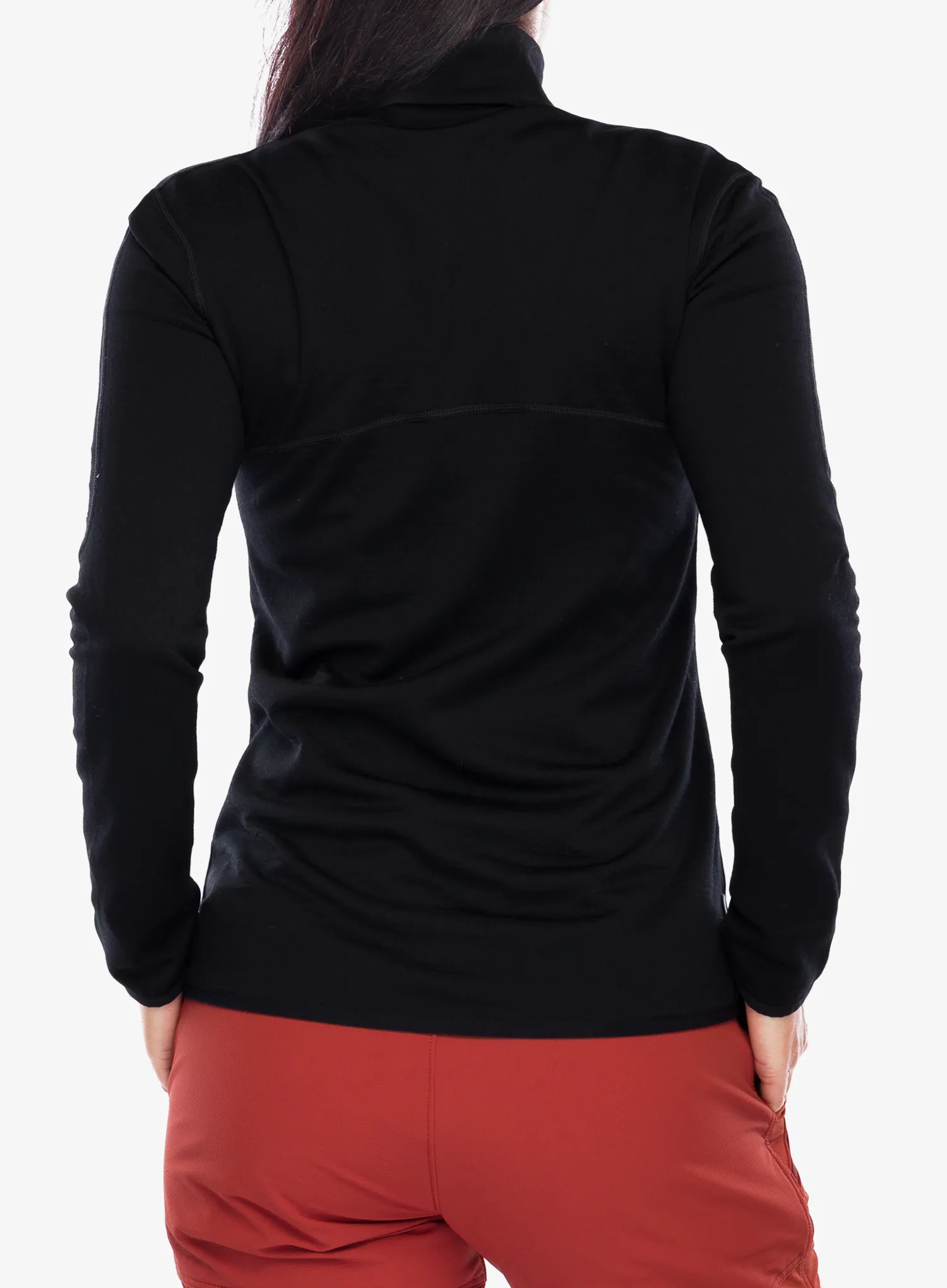 Ženska jopica z zadrgo Icebreaker Merino 560 Realfleece Elemental II LS Zip - black