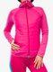 Ženska hibridna jakna Icebreaker Merino Quantum Hybrid LS Zip Hoodie - pink/tempo