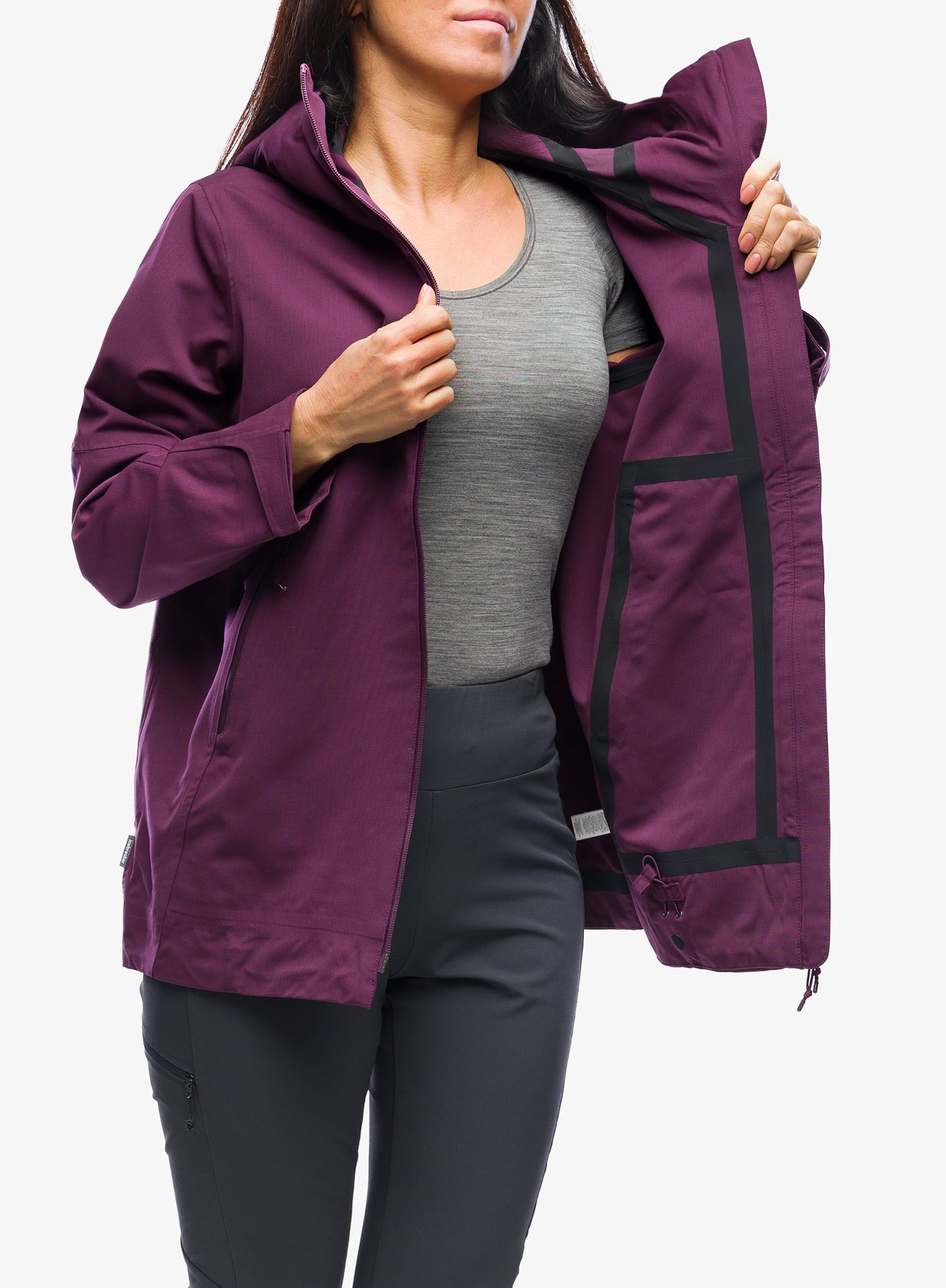 Ženska softshell jakna Icebreaker Merino Shell+ Peak Hooded Jacket - nightshade