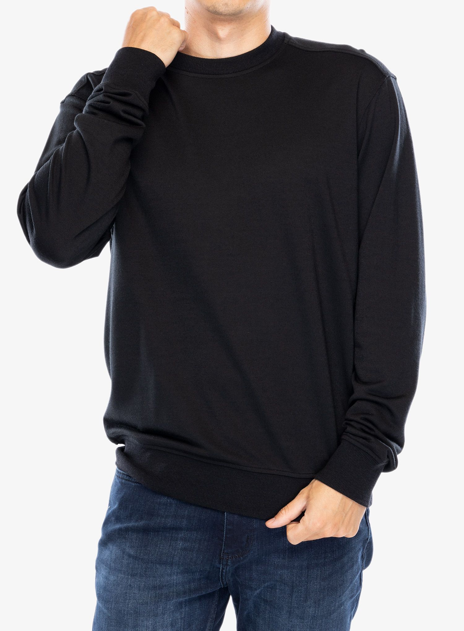 Puloverji brez kapuce Icebreaker Merino Shifter II LS Sweatshirt - black