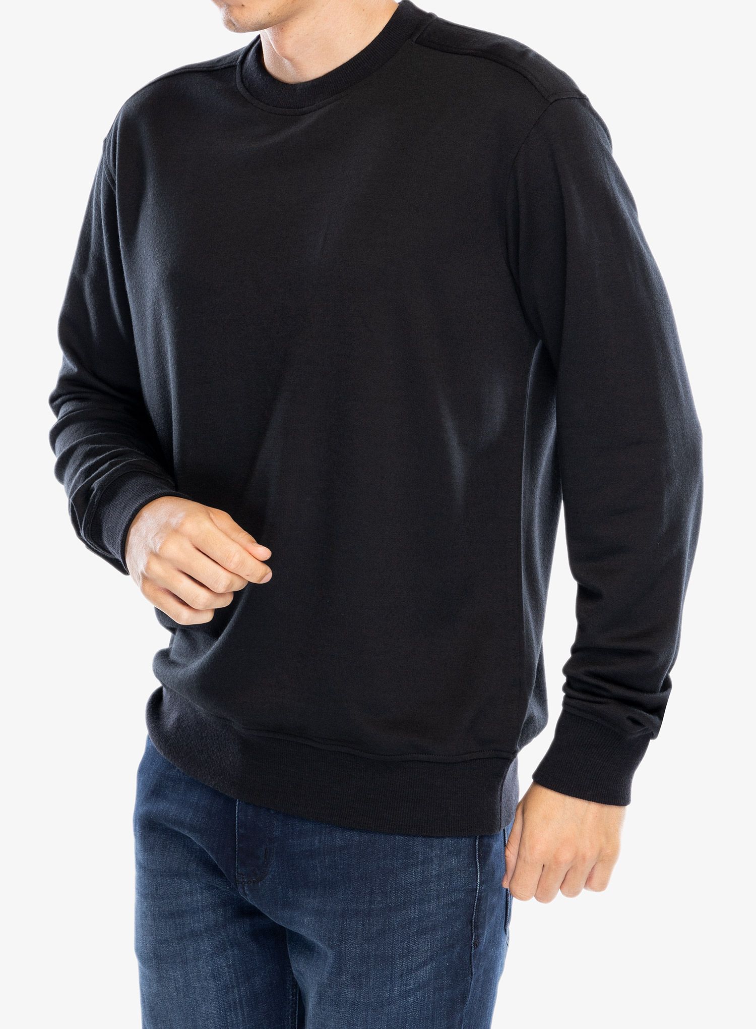 Puloverji brez kapuce Icebreaker Merino Shifter II LS Sweatshirt - black