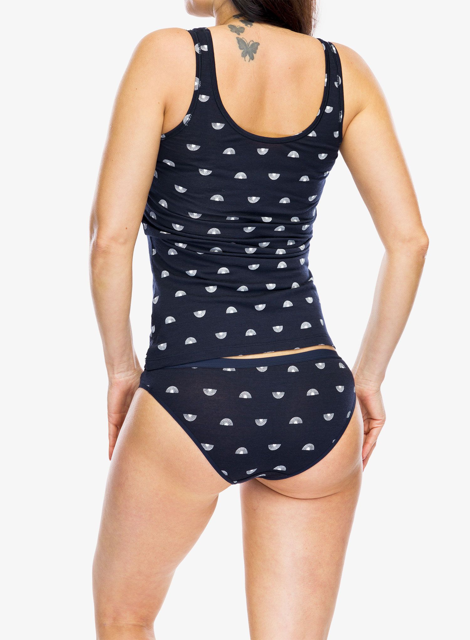 Ženska termo majica Icebreaker Merino Siren Tank Shine AOP - midnight navy/aop