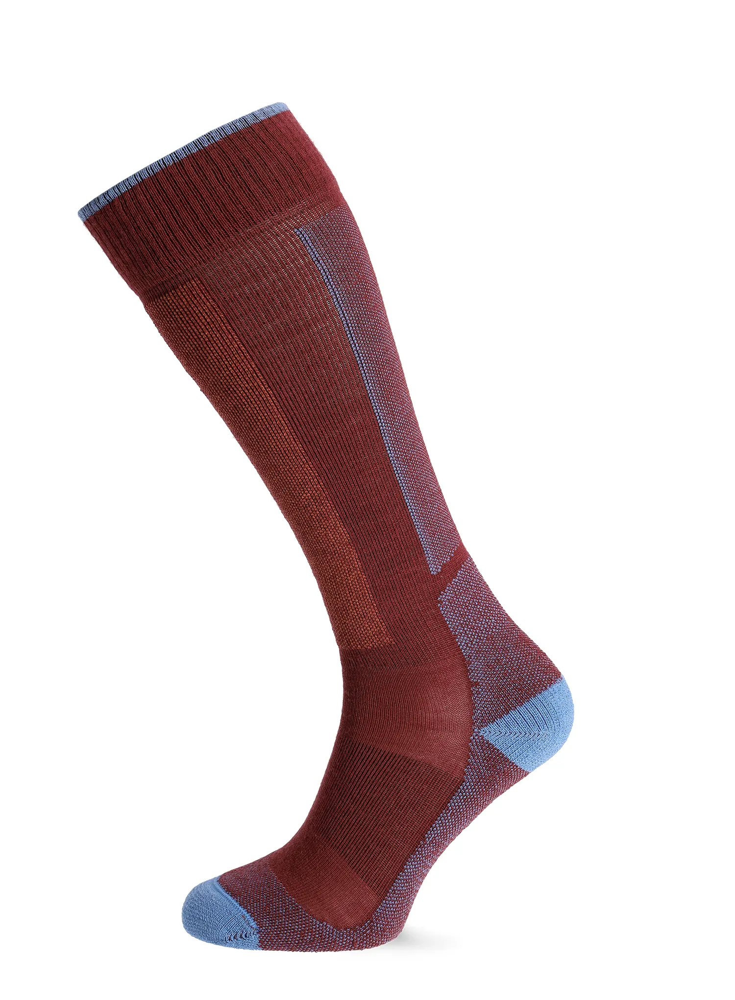 Ženske smučarske nogavice Icebreaker Merino Ski+ Light OTC - port/baja/cedar wood