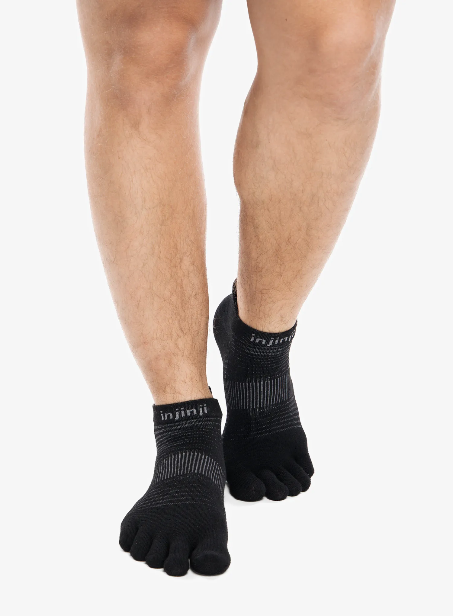 Tekaške nogavice Injinji Run Lightweight No-Show - black